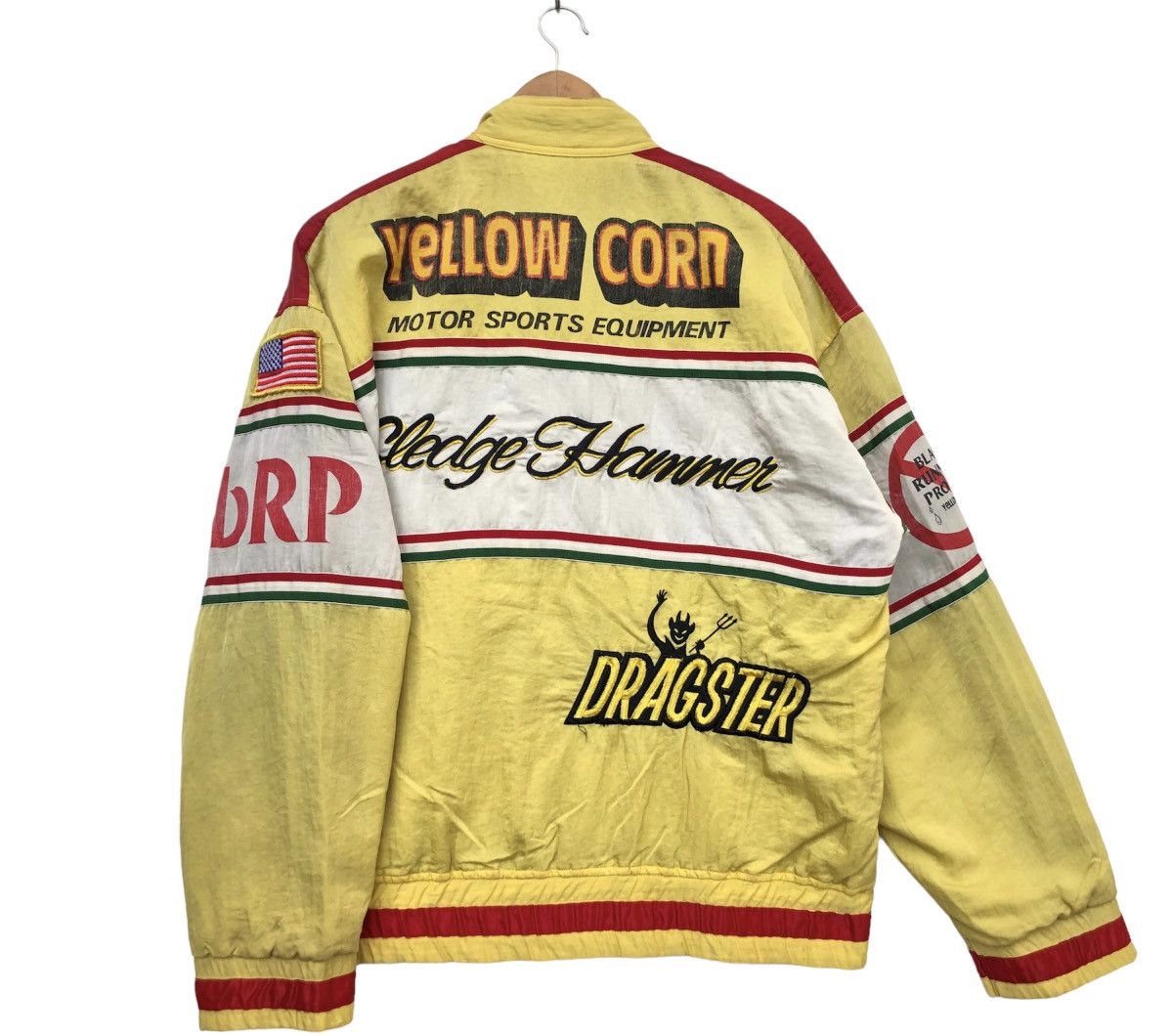 Vintage Yellow Corn Embroidered NHRA Dragster Sledge Hammer Jacket Size US L / EU 52-54 / 3 - 10 Thumbnail