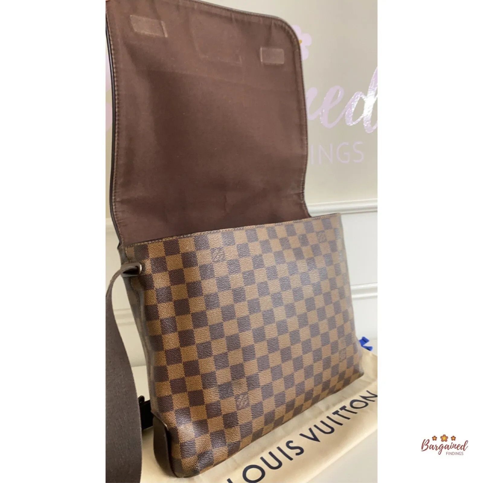 Louis Vuitton Louis Vuitton Damier Ebene Canvas Brooklyn MM Crossbody Bag Size ONE SIZE - 5 Thumbnail