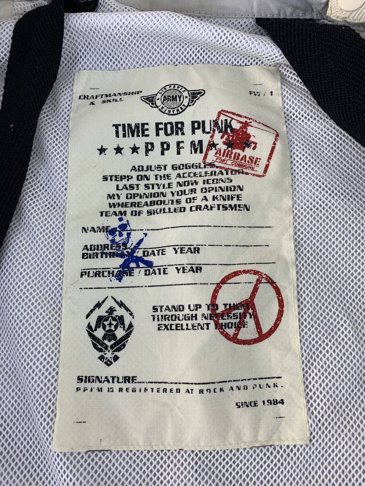 Japanese Brand Hype 90s PPFM Time For Punk Double Breasted Hooded Jacket Size M / US 6-8 / IT 42-44 - 7 Thumbnail