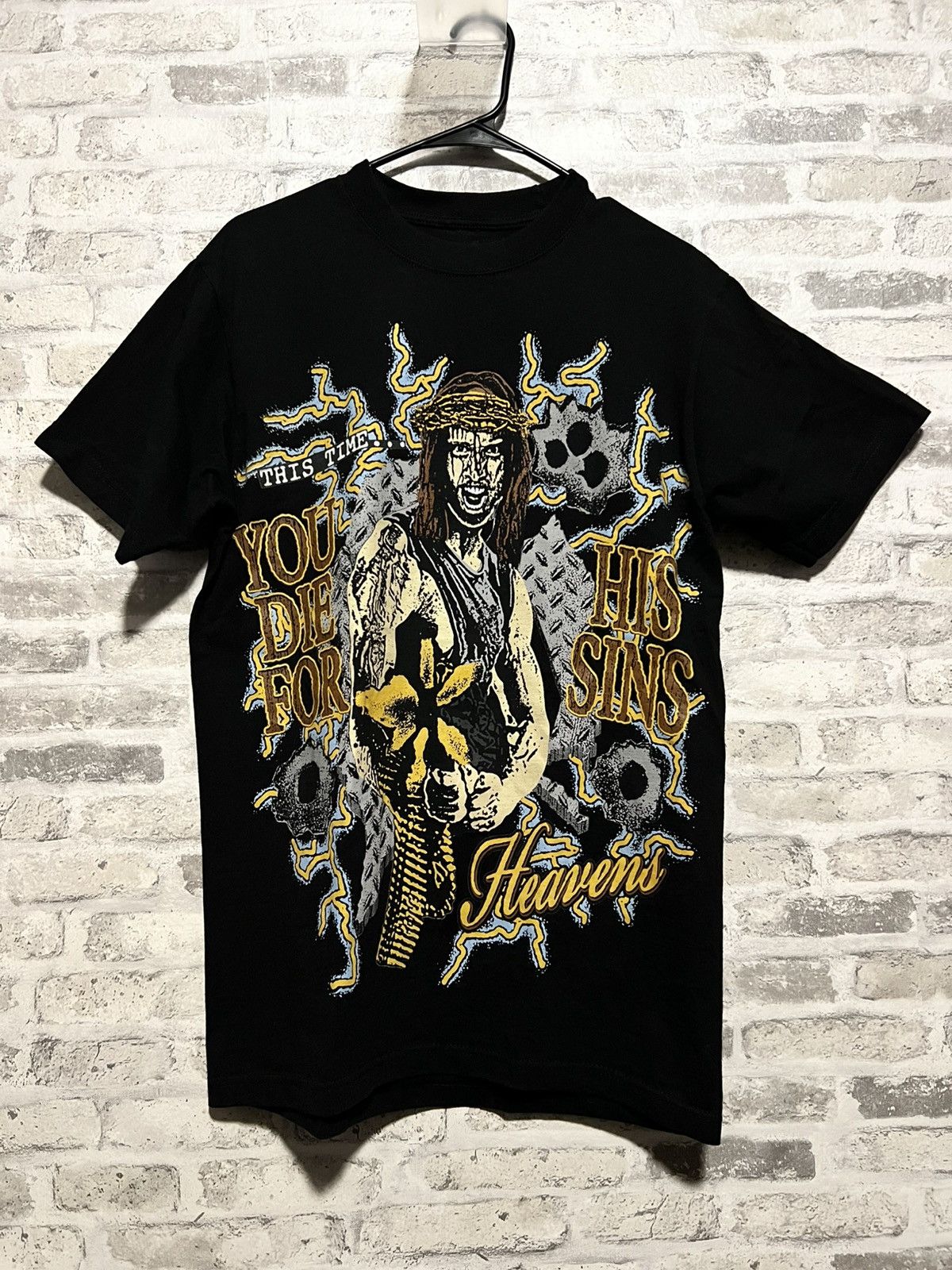 HEAVENS.LA - RAMBO TEE (BLACK) MEDIUM
