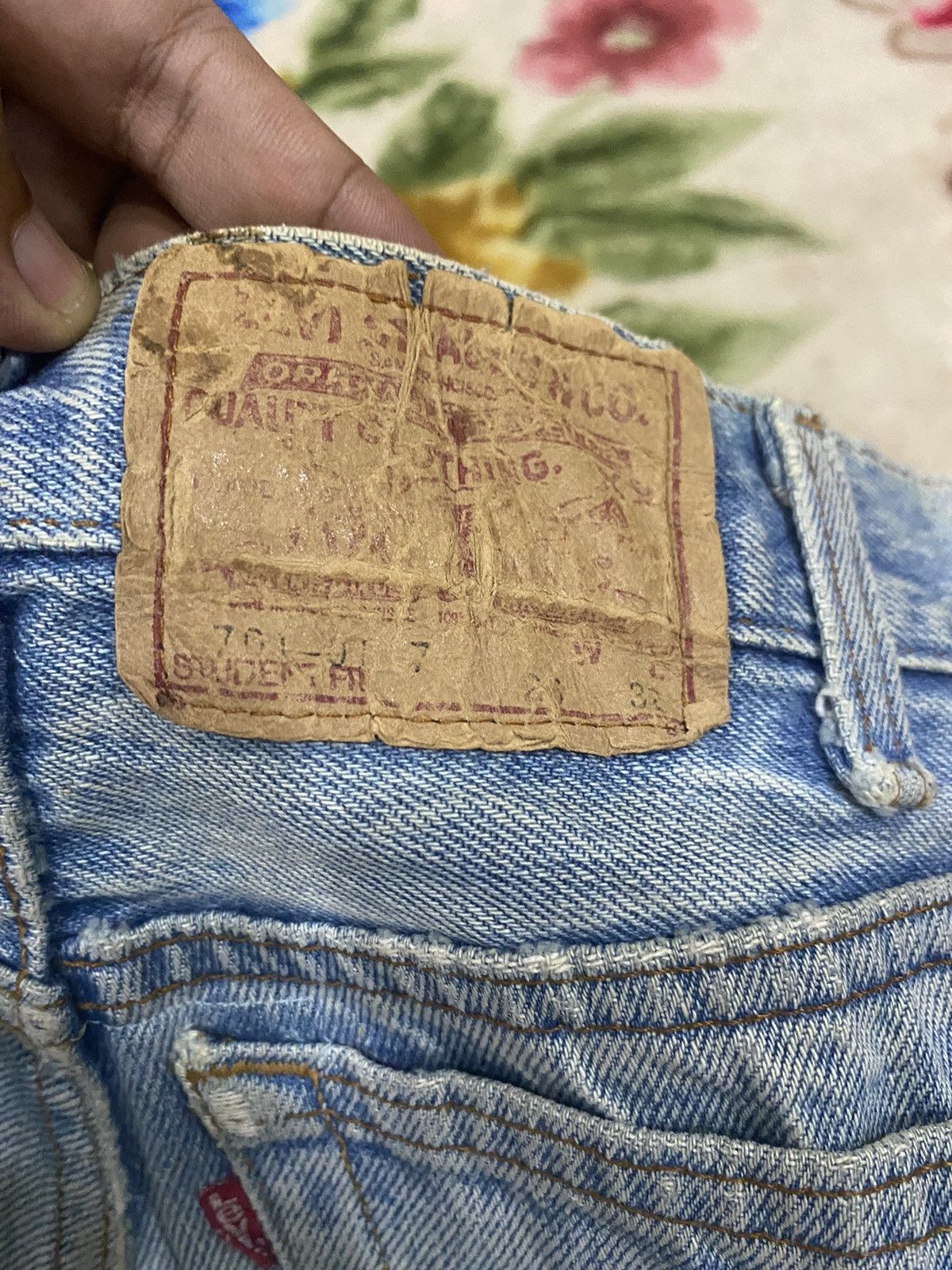 Levi's × Vintage Vintage 80s Levis Reconstruction Remake Flare Denim Wide Size US 28 / EU 44 - 15 Thumbnail