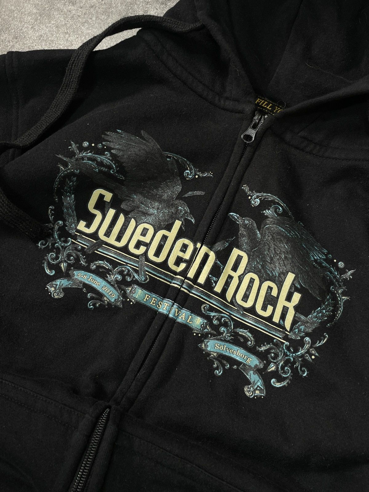 Vintage 🔥RARE🔥Rock Vintage Y2K Hoodie Spellout Boxy Fit Rock Tour Size XS / US 0-2 / IT 36-38 - 4 Thumbnail
