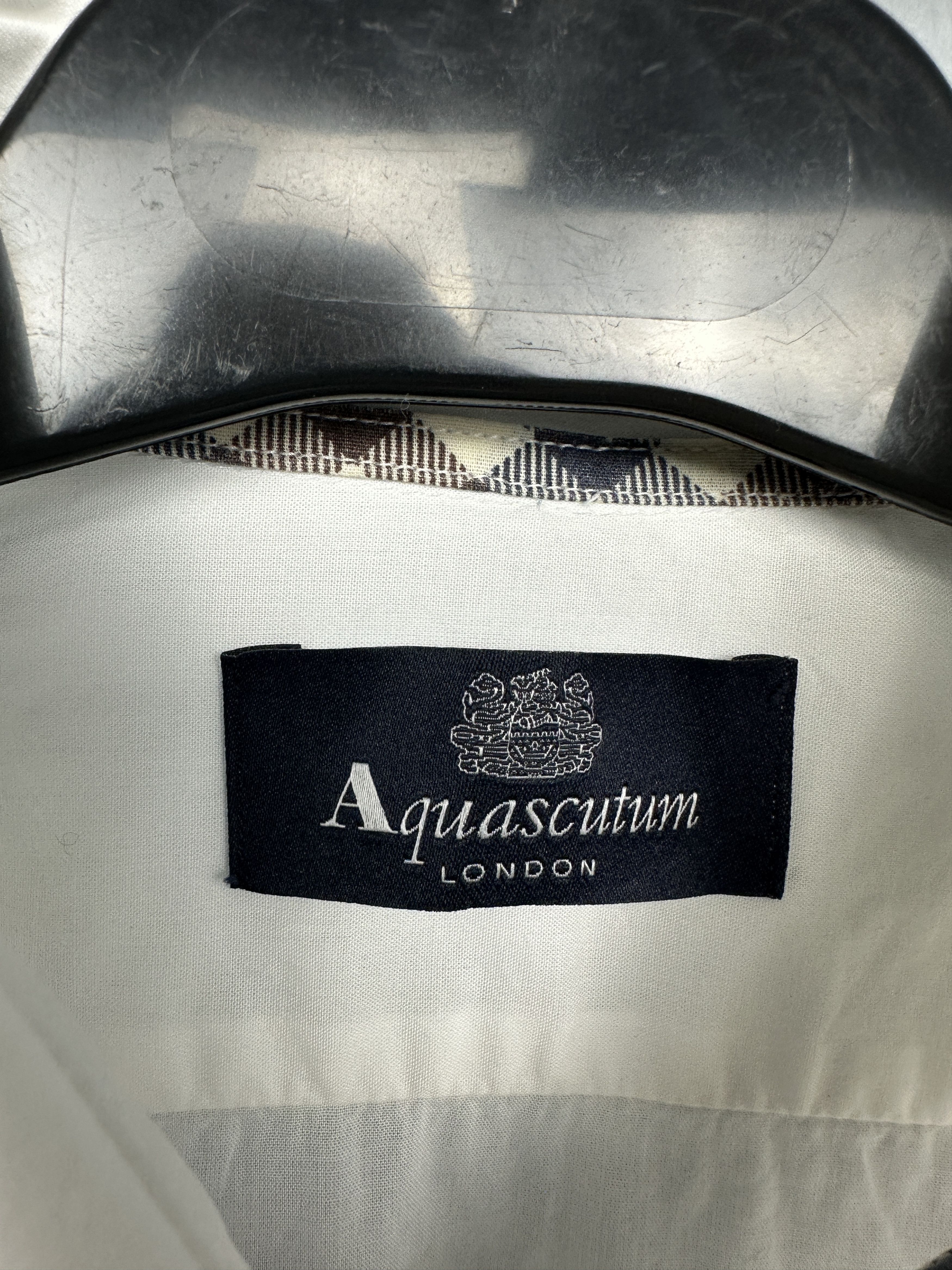 Aquascutum Aquascutum Mens Long Sleeve White Shirt Size US L / EU 52-54 / 3 - 4 Thumbnail