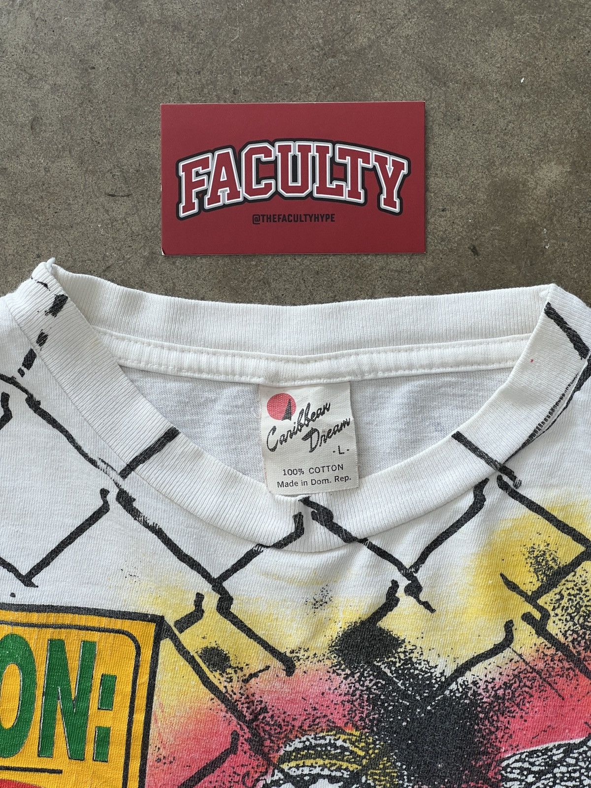 Vintage Vintage 90s AOP Basketball Handball Caution 3 on 3 Tee Large Size US L / EU 52-54 / 3 - 3 Thumbnail