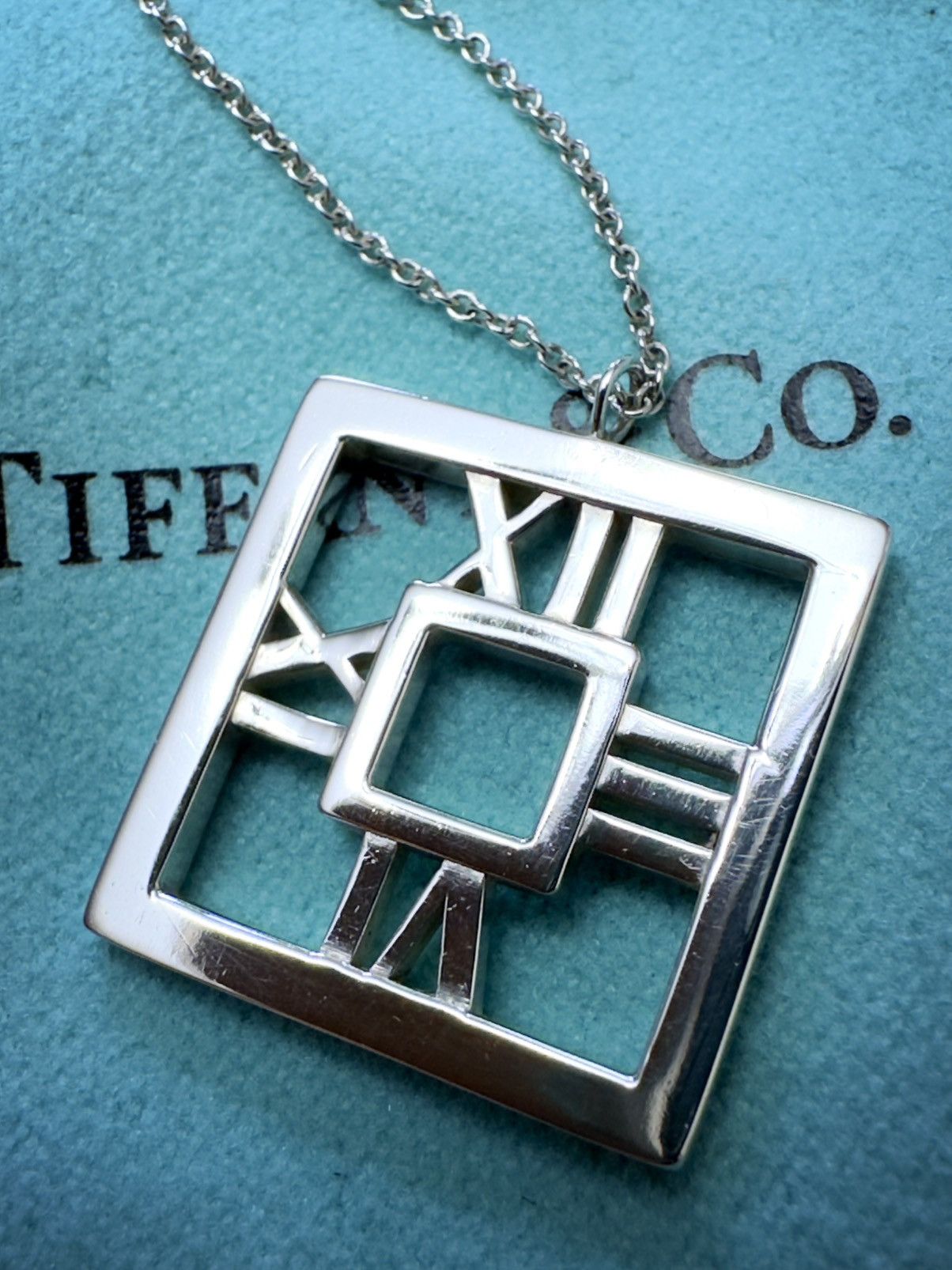 Tiffany & Co. Tiffany & Co. atlas Roman Numeral Square Pendant Size ONE SIZE - 1 Thumbnail
