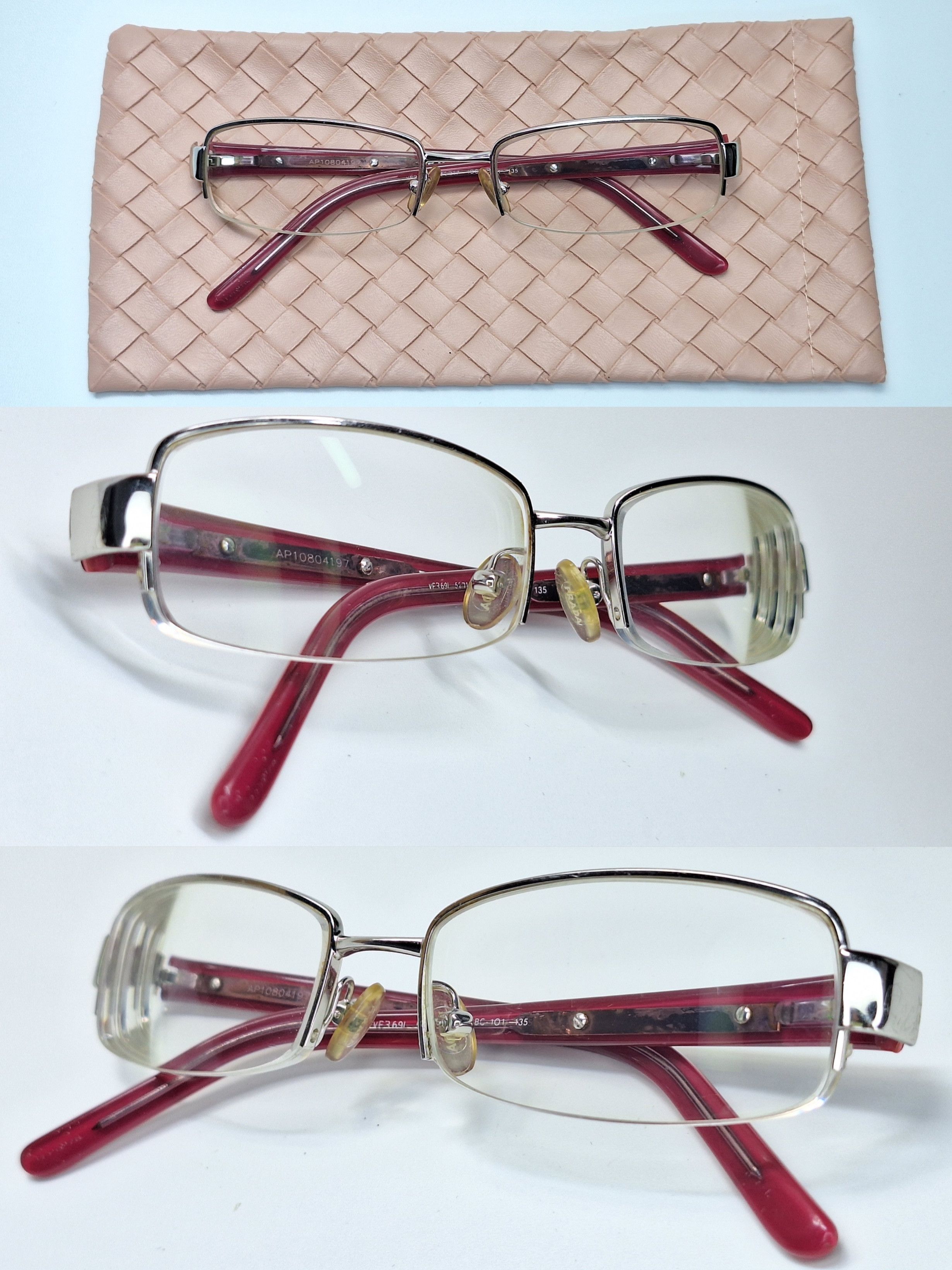 Prada Prada VPR 691 BC-101 Italy Semi-Rimless Vintage Eyeglass Size ONE SIZE - 2 Thumbnail
