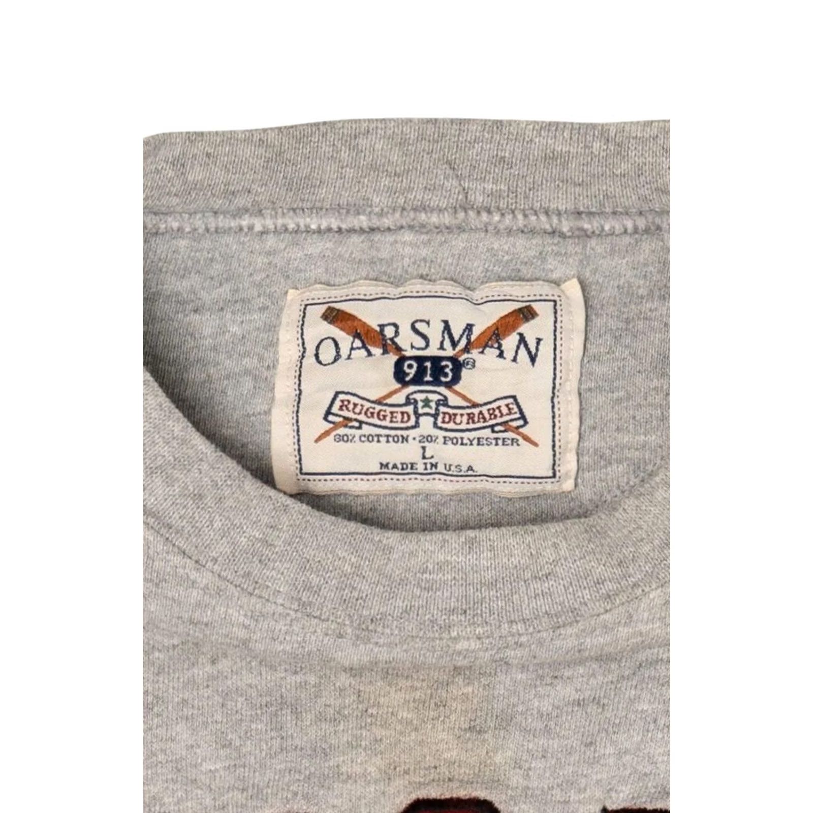 Vintage VINTAGE Texas Tech Sweatshirt Gray 1990s Oarsman Large Cotton/Polyester Long Sleeve USA Mens Size US L / EU 52-54 / 3 - 4 Thumbnail