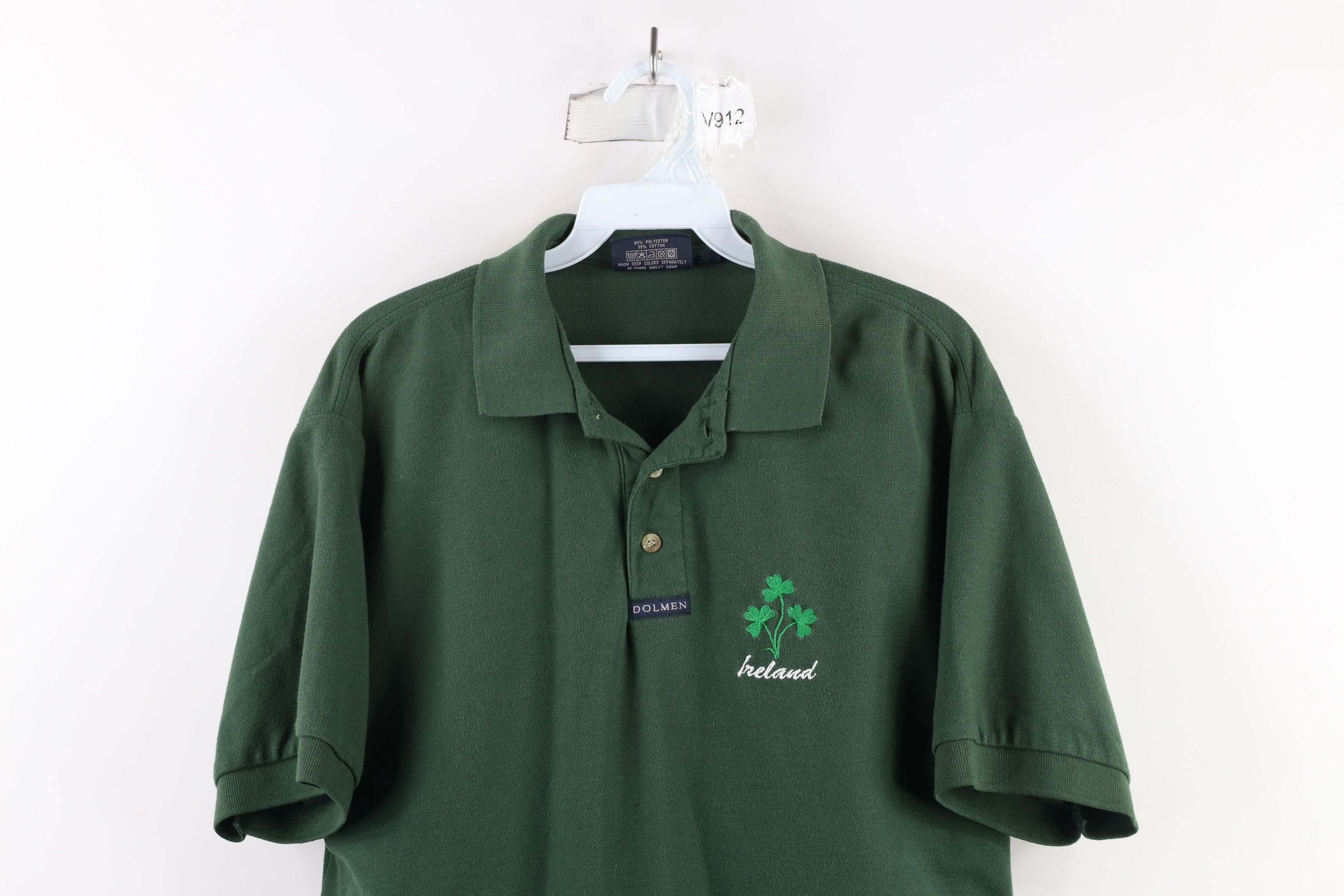 Vintage Vintage 90s Streetwear Spell Out Ireland Rugby Polo Shirt Size US M / EU 48-50 / 2 - 2 Thumbnail