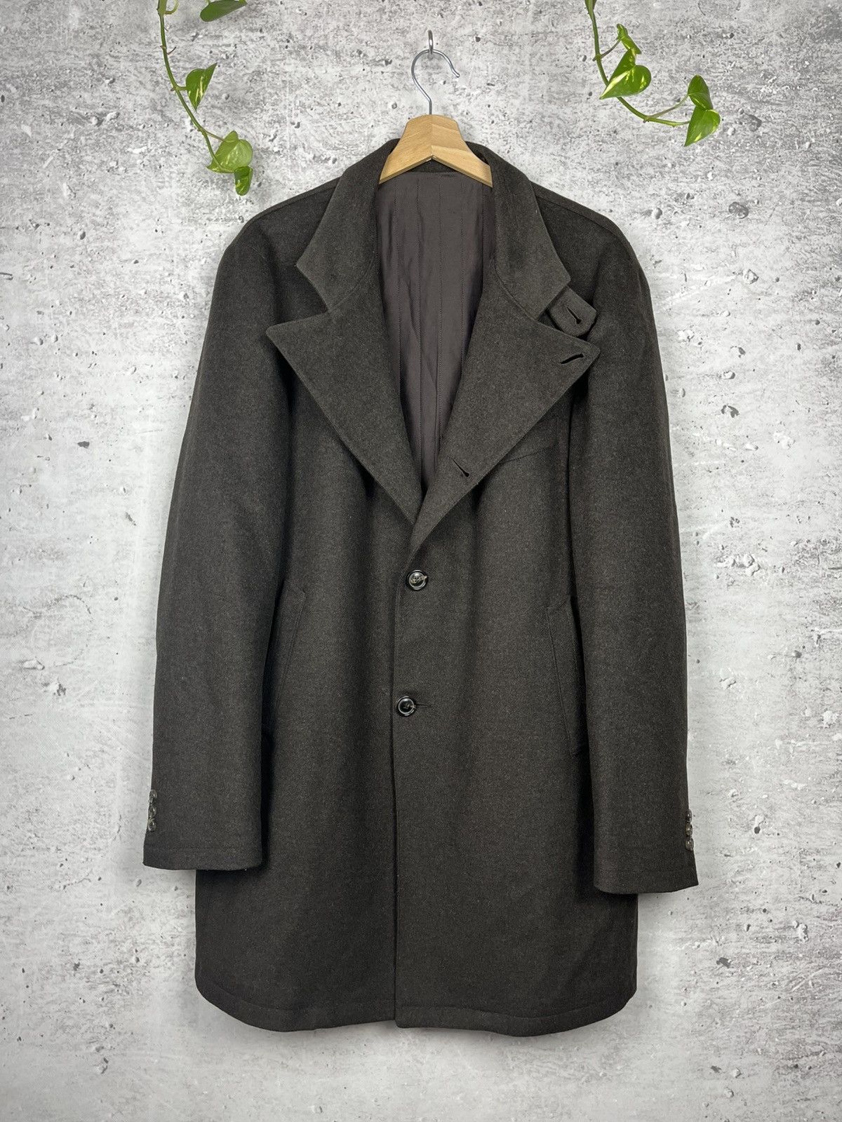 Lanvin Lanvin - Brown wool coat French luxury Size US L / EU 52-54 / 3 - 1 Thumbnail