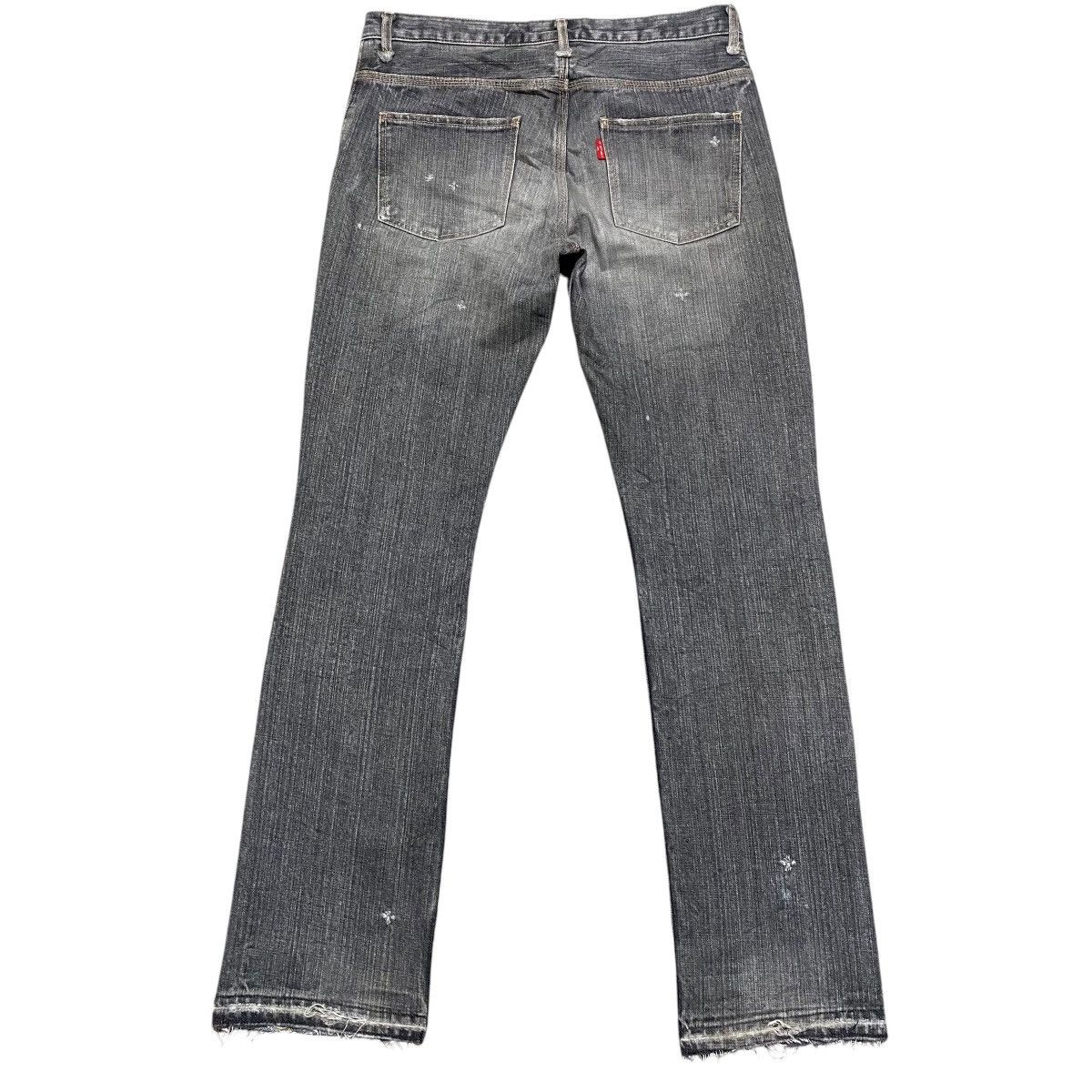Hysteric Glamour Vintage X-Girl Distressed Denim Faded Black Jeans Size US 30 / EU 46 - 2 Thumbnail