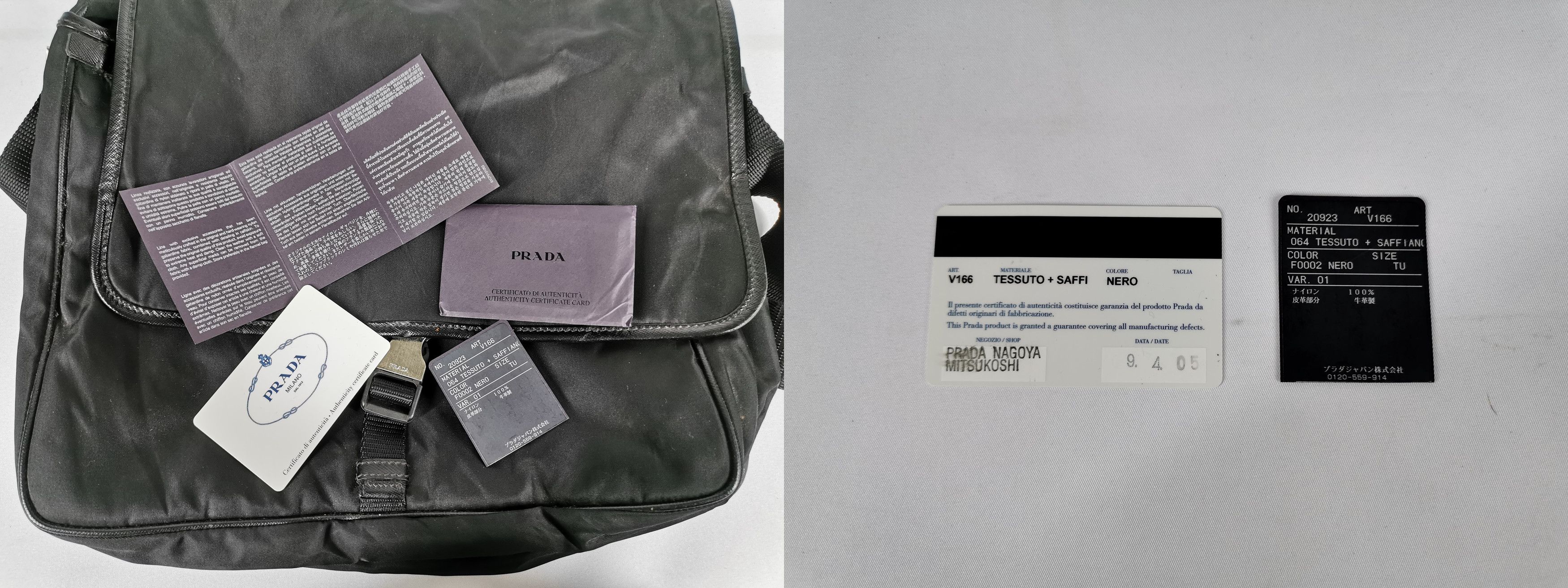 Prada Prada Messenger Tessuto Black Nylon Crossbody Shoulder Bag Size ONE SIZE - 9 Thumbnail