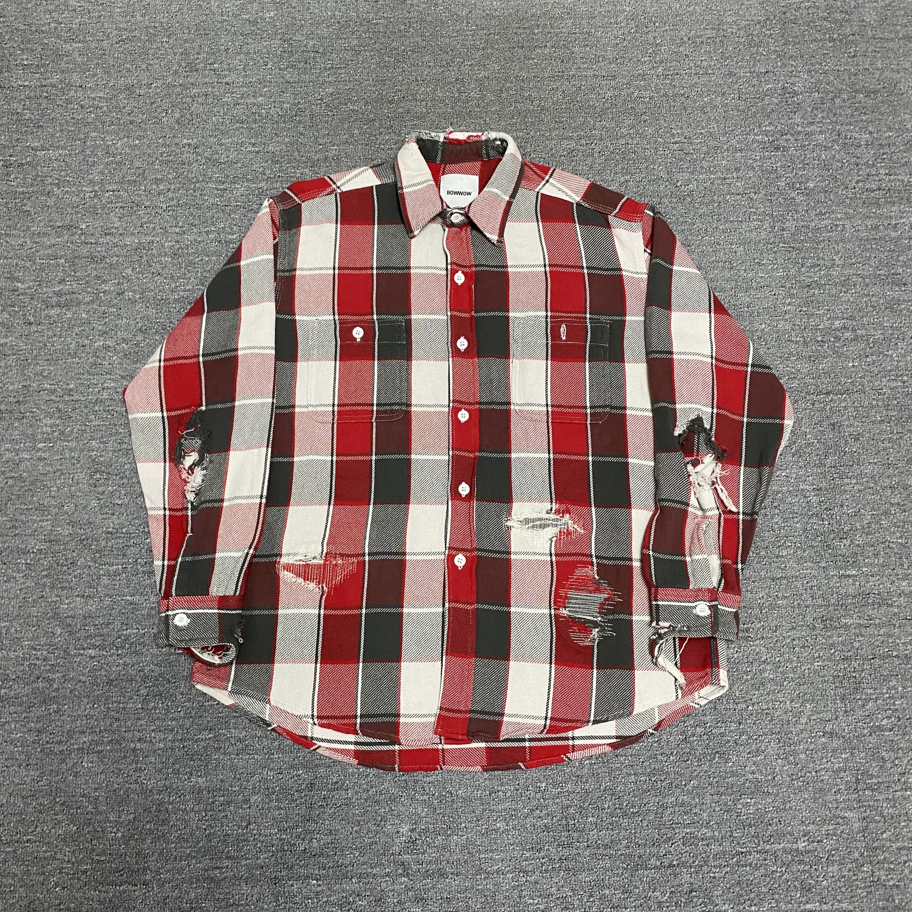 Bow3ry BOW WOW 23AW Distressed Shirt Size US M / EU 48-50 / 2 - 1 Thumbnail