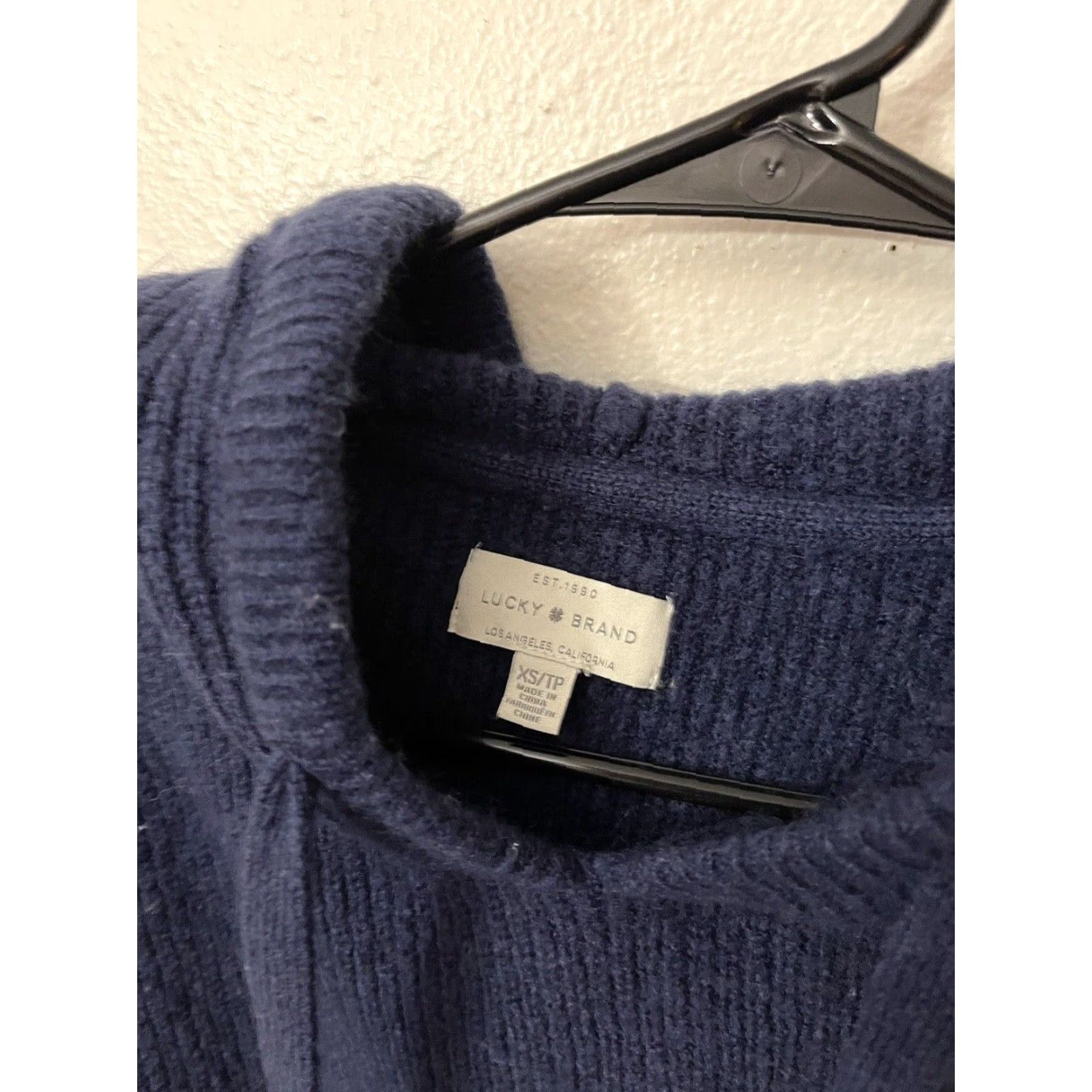 Lucky Brand Lucky Brand Hoodie Womens XS Blue Pullover Long Sleeve Knit Casual Size XS / US 0-2 / IT 36-38 - 3 Thumbnail