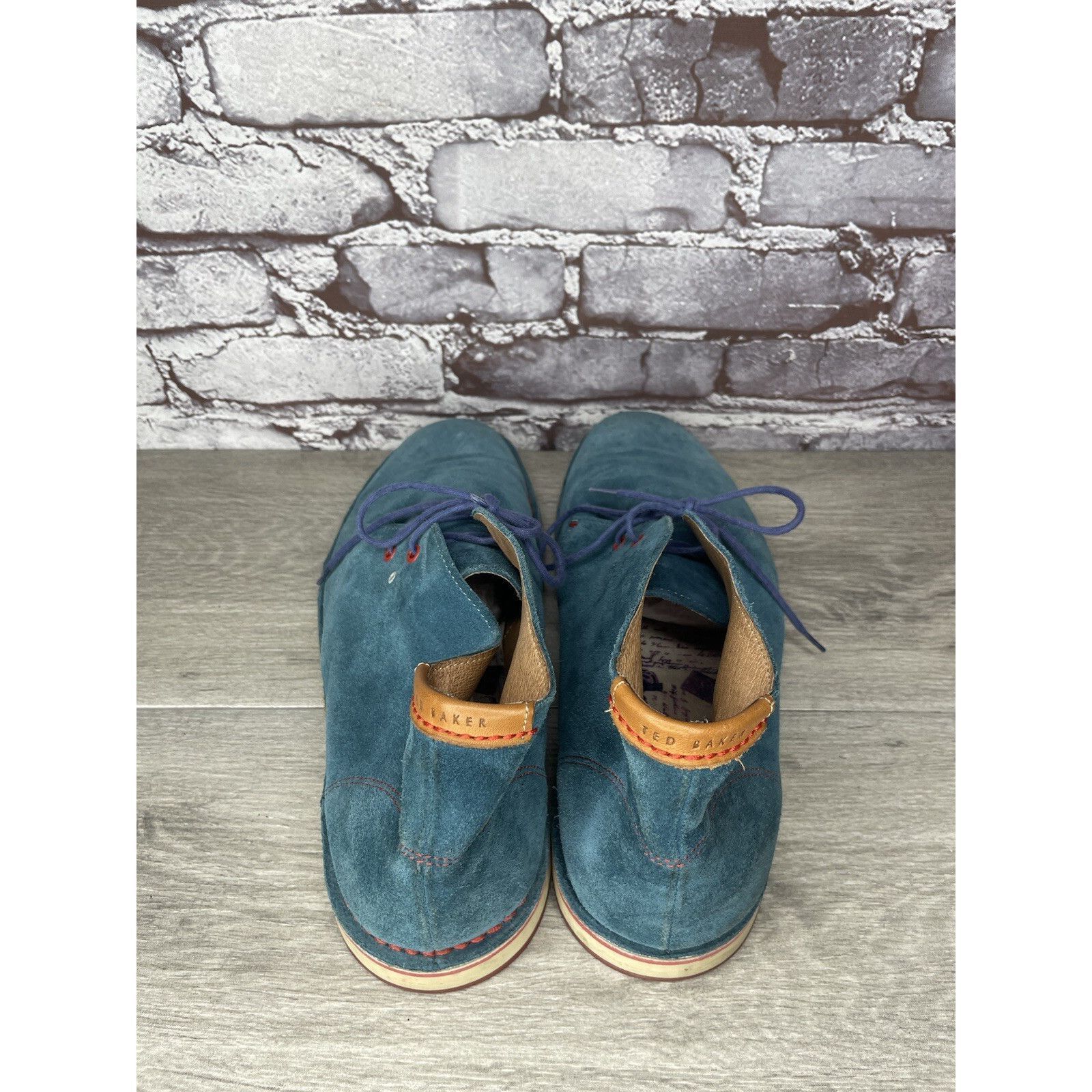 Ted Baker Ted Baker London Blue Suede Leather Lace Ankle Chukka Boots Size US 11 / EU 44 - 6 Thumbnail