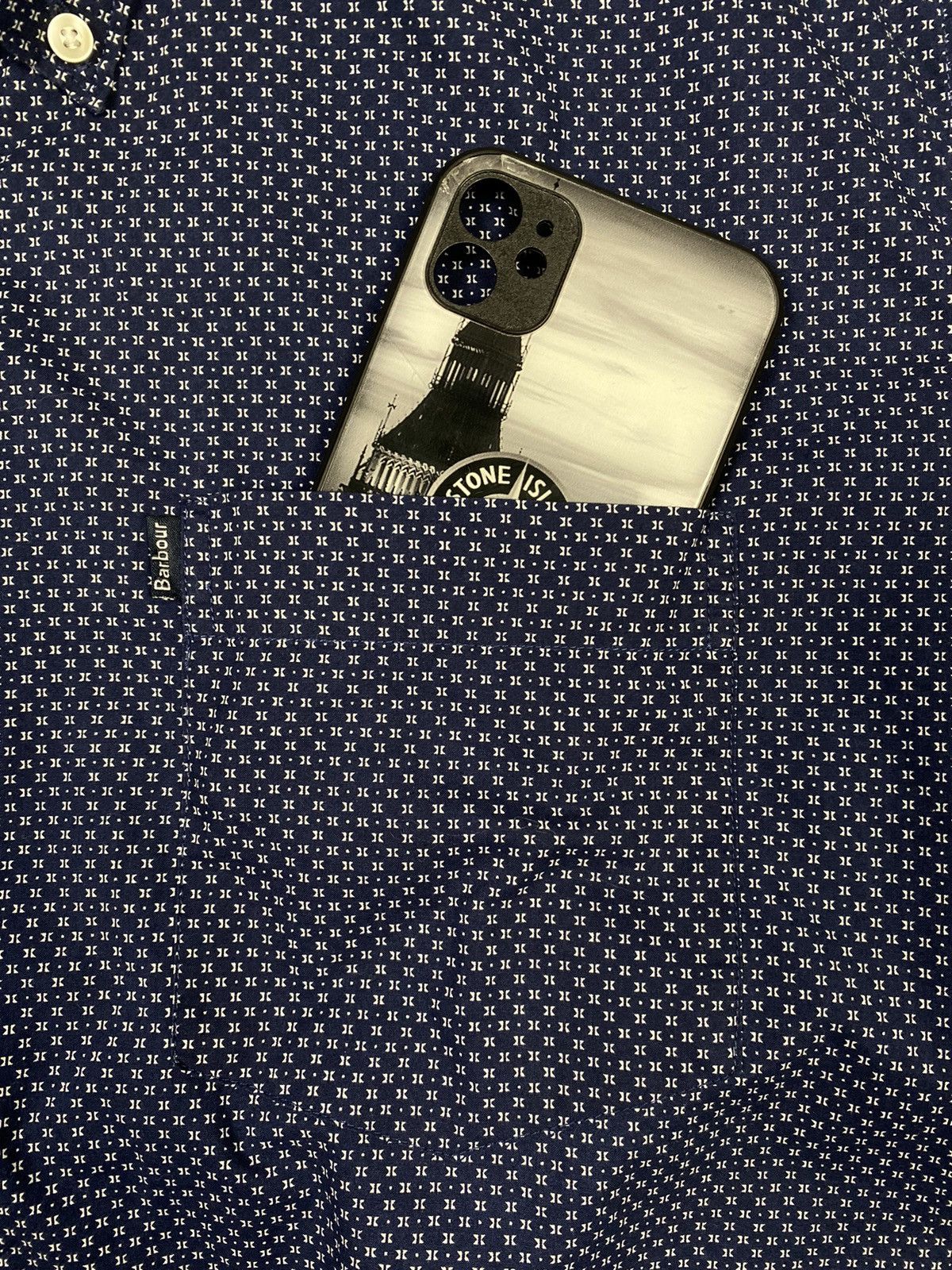 Barbour Barbour Designer Blue Button Up Short Sleeve Shirt Men’s Size US L / EU 52-54 / 3 - 6 Thumbnail