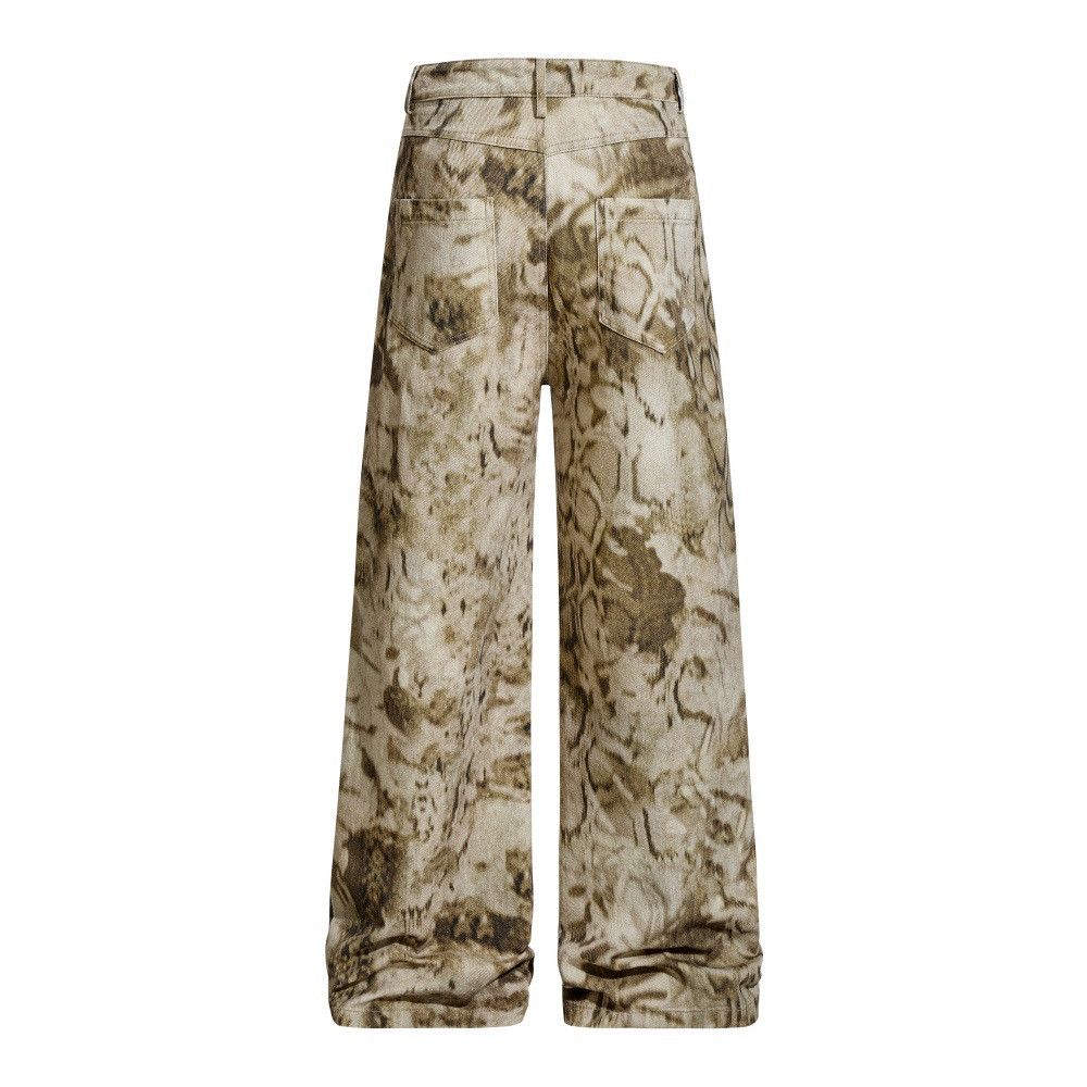 Vintage Men's retro trend street tie-dye camouflage casual trousers Size US 32 / EU 48 - 2 Thumbnail