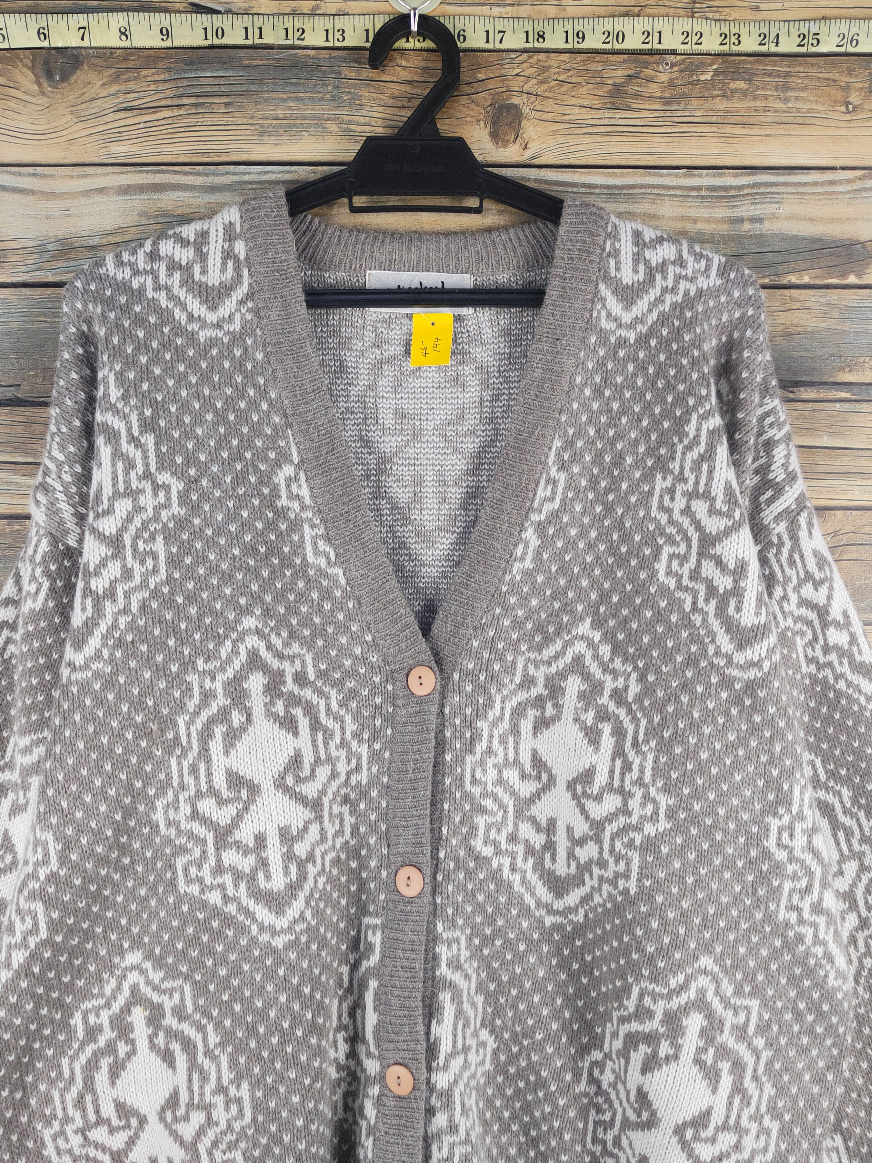 Japanese Brand DL Mackoul vintage Gray Knitwear Cardigan #46-194T Size XL / US 12-14 / IT 48-50 - 2 Thumbnail