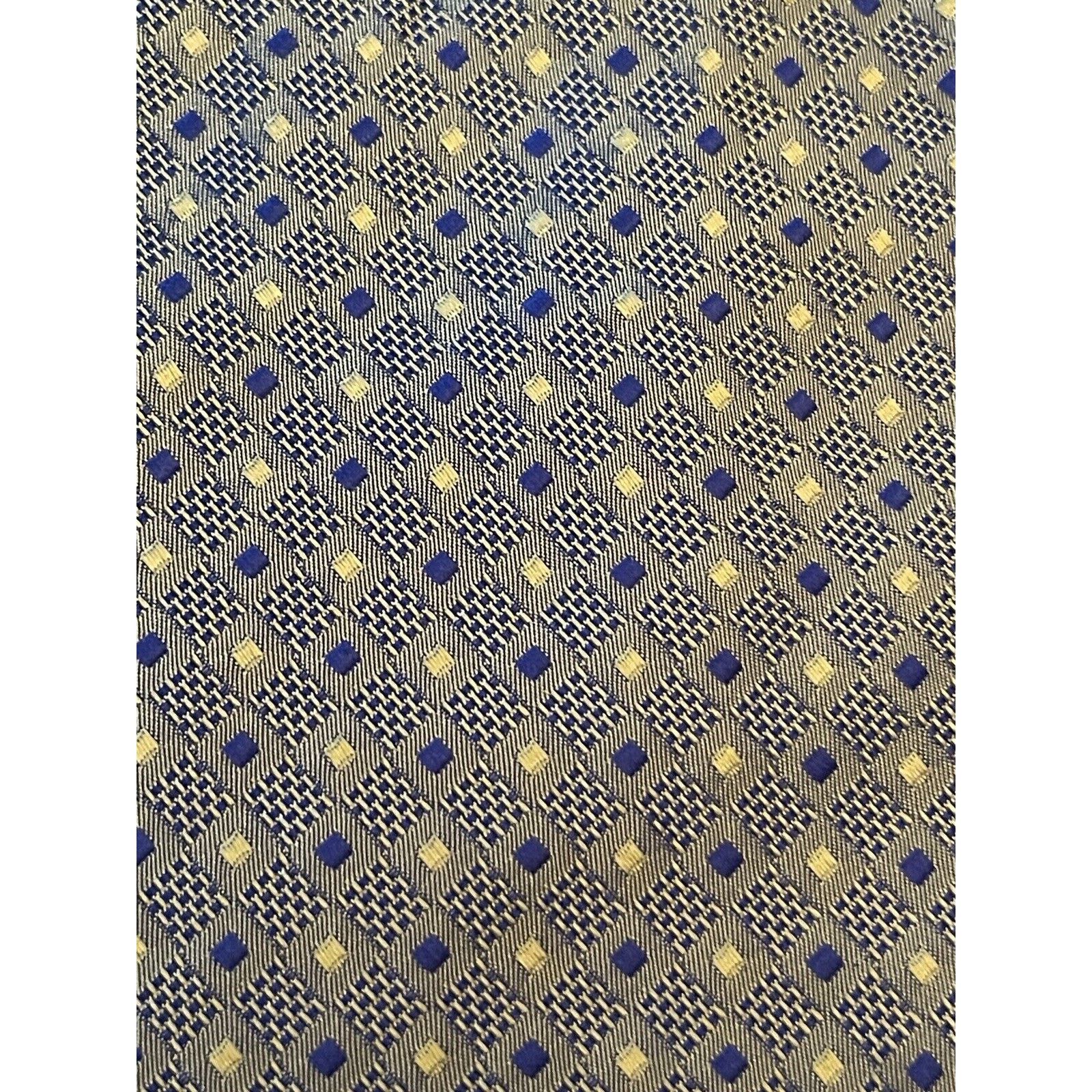 Structure Structure Gold Blue 100% Silk Men’s Neck Tie Made In USA Size ONE SIZE - 9 Thumbnail