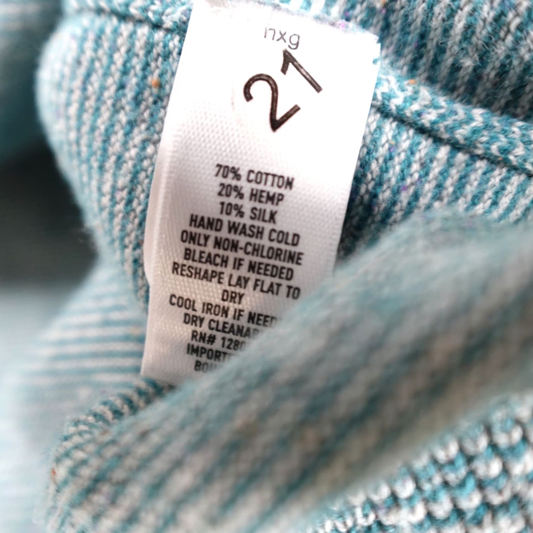 Bonobos Bonobos Mens Shirt Medium Blue Green Teal Knit Cotton Hemp Silk Henley Size US M / EU 48-50 / 2 - 6 Thumbnail