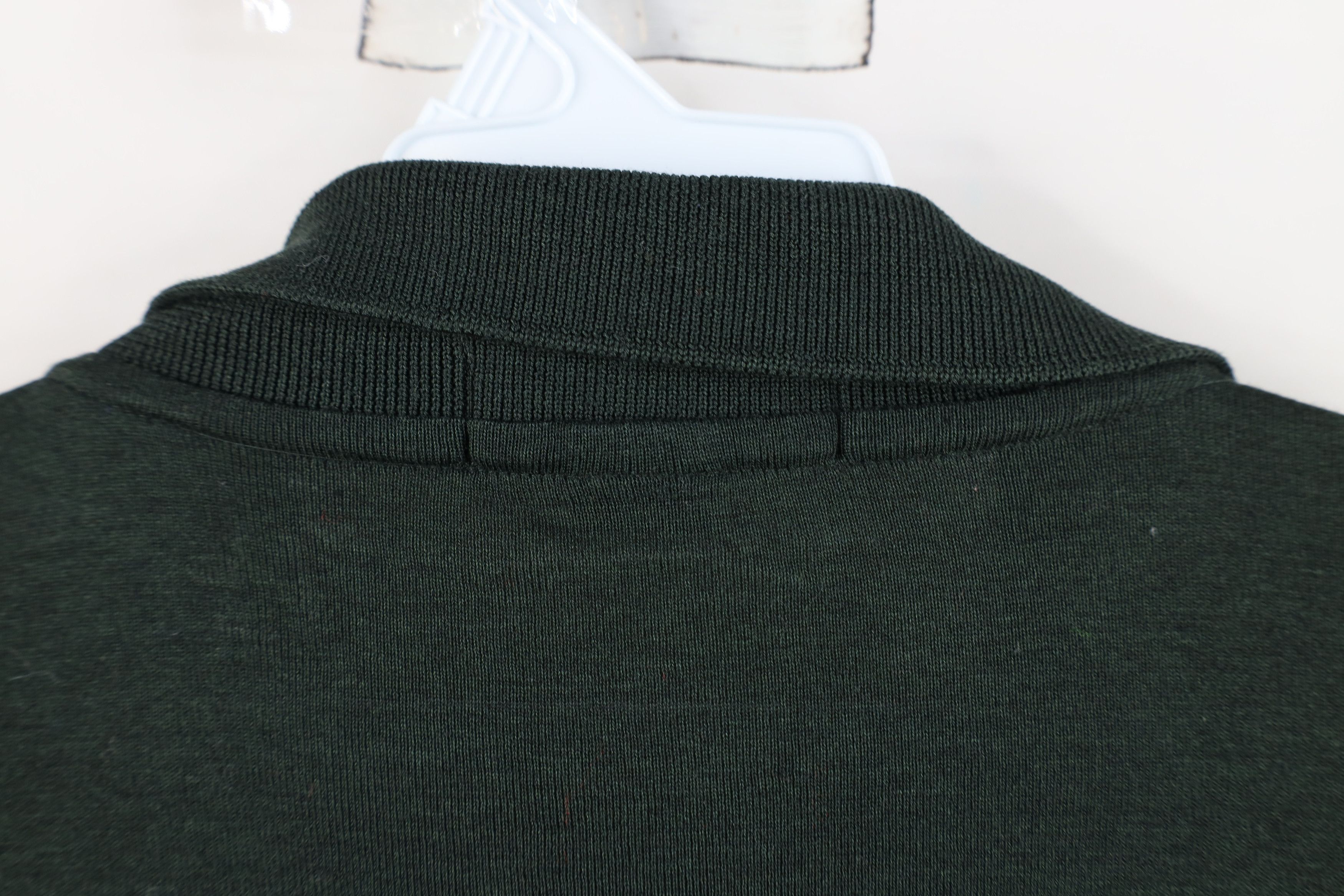 Ralph Lauren × Vintage Vintage 90s Ralph Lauren Knit Long Sleeve Polo Dark Green Size US XL / EU 56 / 4 - 10 Thumbnail