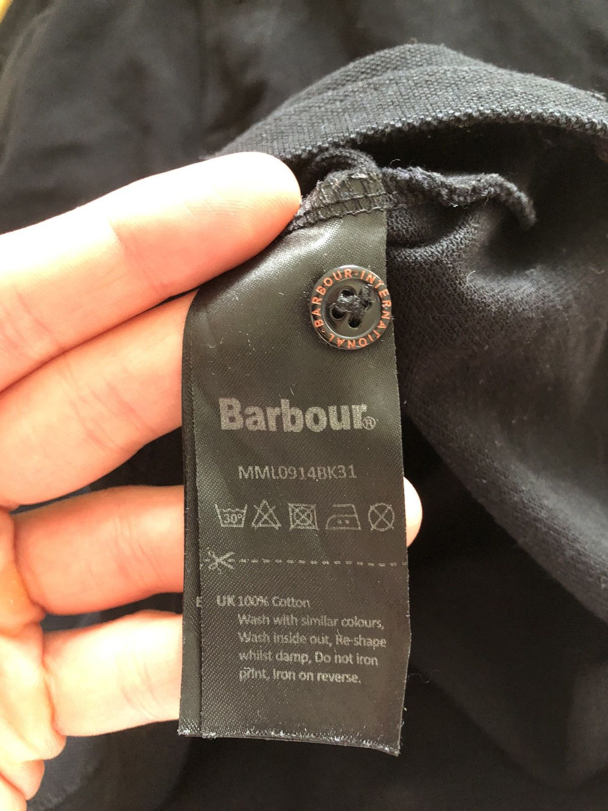 Barbour VINTAGE BARBOUR DESIGNER BLACK POLO SHIRT Size US M / EU 48-50 / 2 - 5 Thumbnail