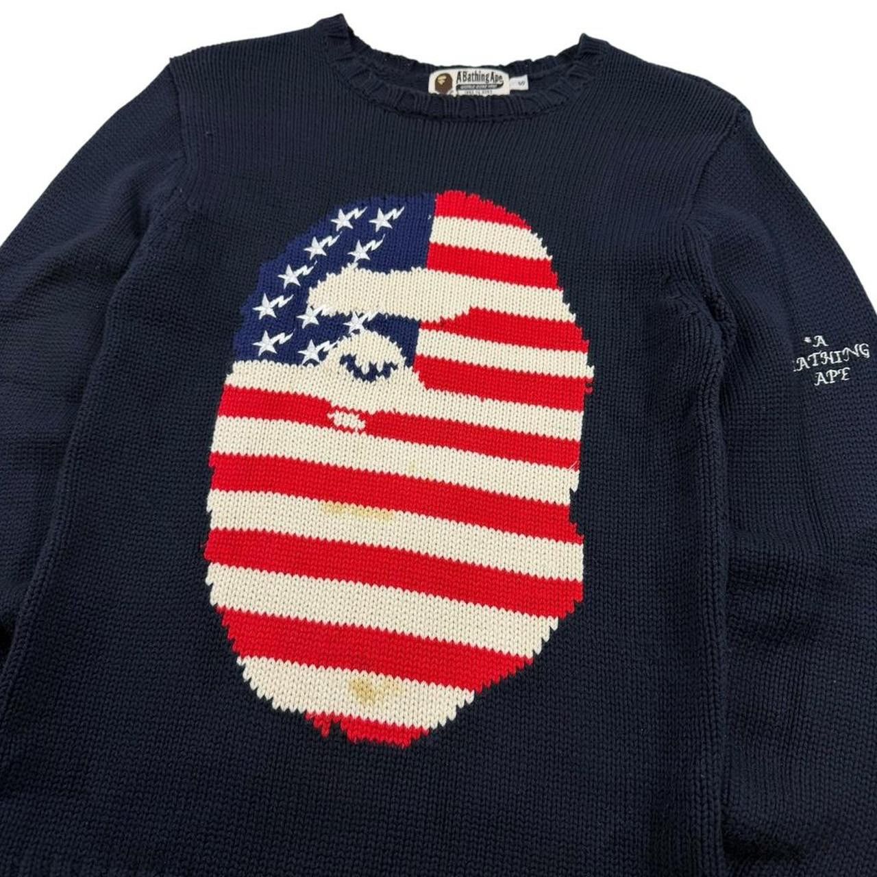 Bape A Bathing Ape Bape USA Ape Head Knit - Small Size US S / EU 44-46 / 1 - 3 Thumbnail