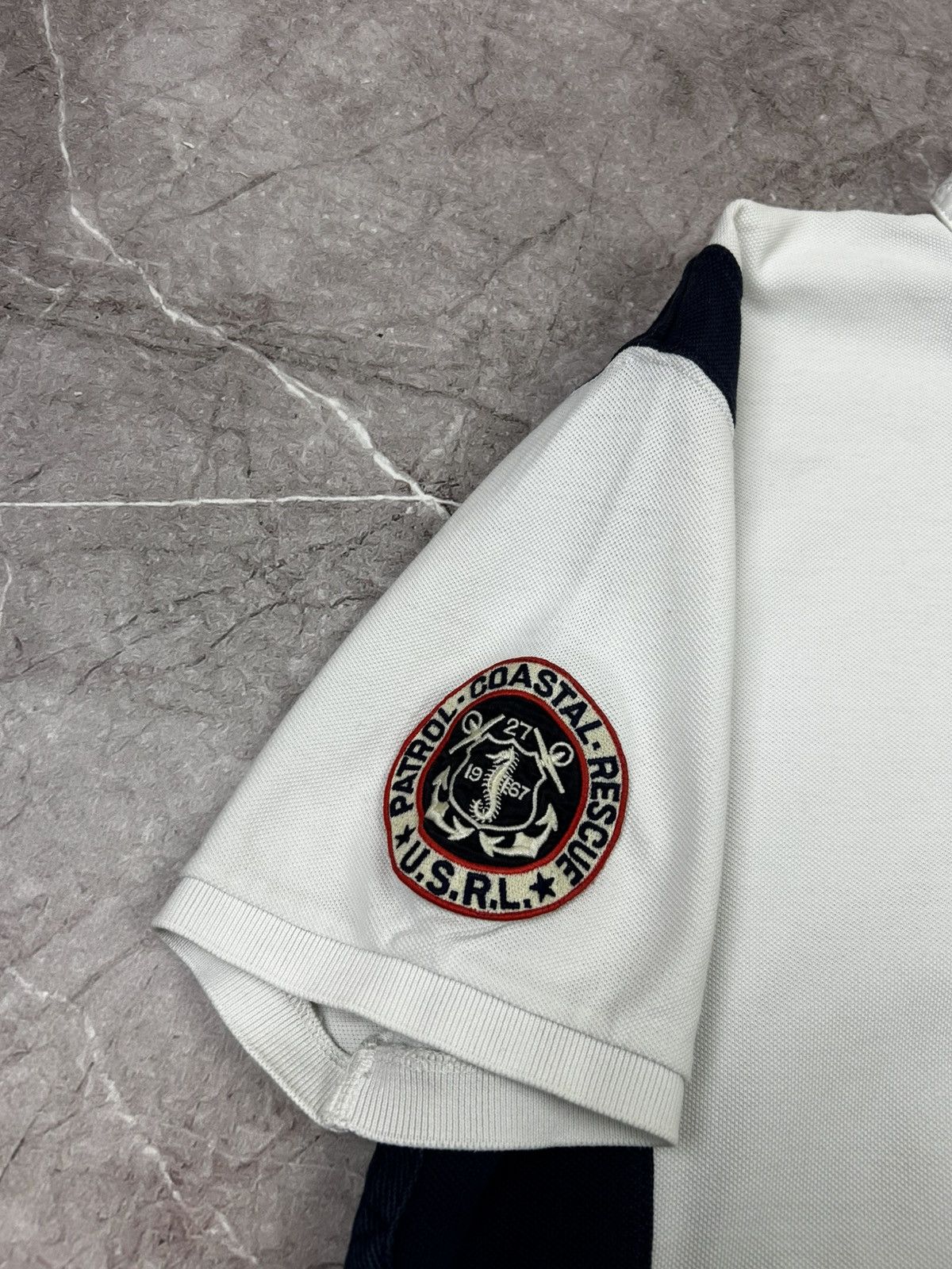 Polo Ralph Lauren × Vintage Polo Ralph Lauren Vintage Zip Big Logo T Shirt Rescue Patrol Size US L / EU 52-54 / 3 - 7 Thumbnail