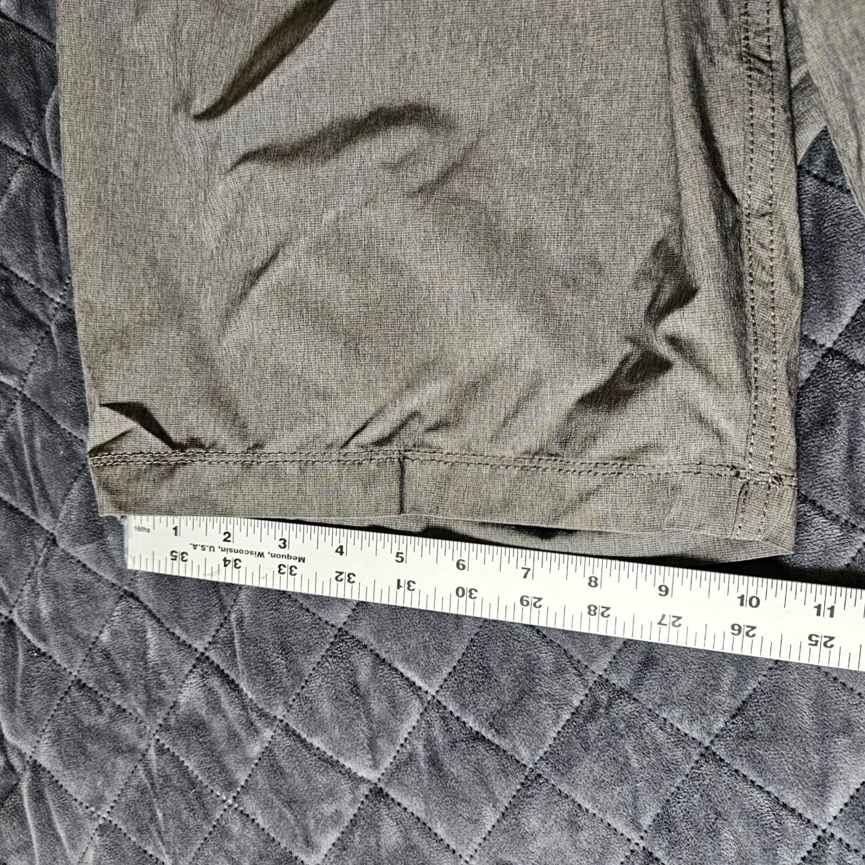 ASCENO Ascend Mens Cargo Shorts 36x9 Gray Flat Front Pockets Outdoor Summer 9 In Inseam Size US 36 / EU 52 - 6 Thumbnail