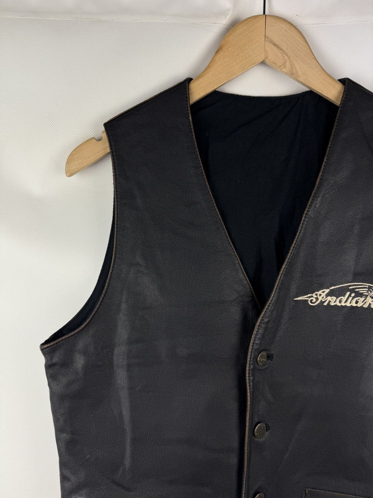 Indian Motorcycle Indian Motorcycle Vintage Men’s Leather Biker Vest Waistcoat Size US M / EU 48-50 / 2 - 4 Thumbnail