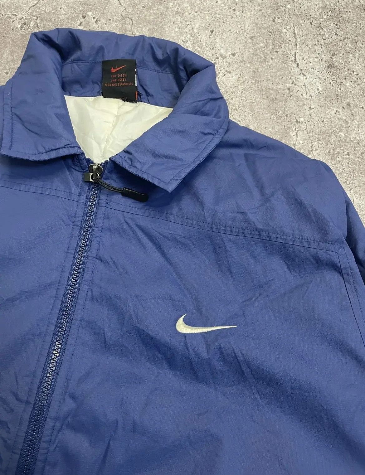 Nike Vintage Nike Swoosh Blue Full Zip Windbreaker Jacket Size S Size US S / EU 44-46 / 1 - 2 Thumbnail