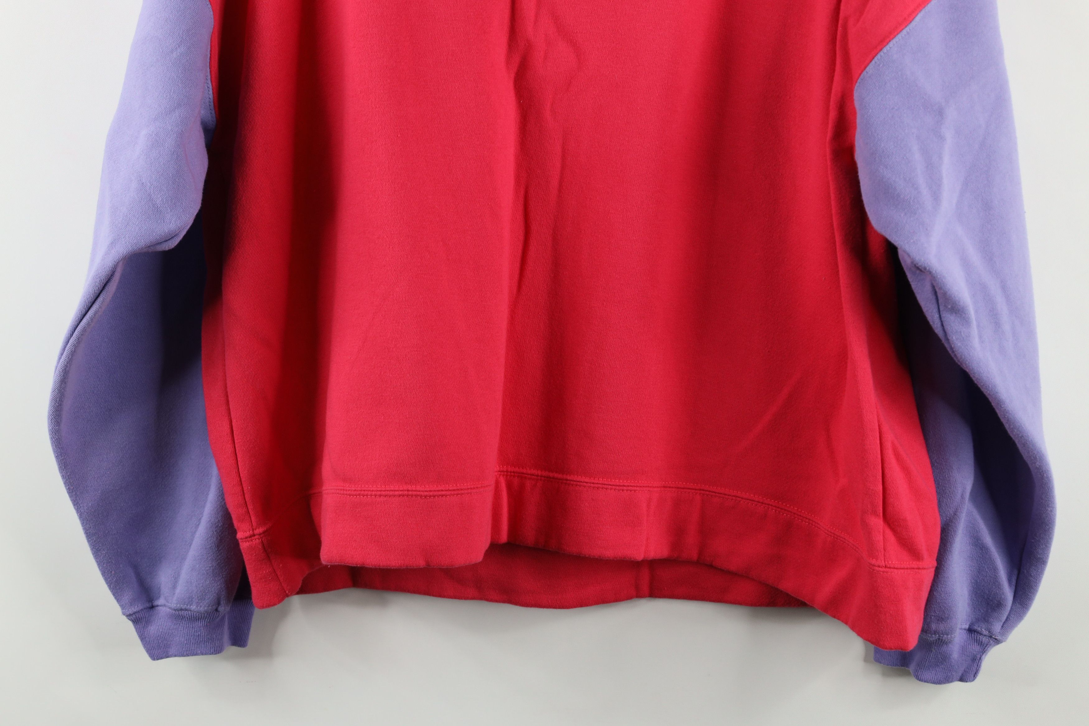 Converse × Vintage Vintage 80s 90s Converse Block Crewneck Sweatshirt Pink Size XL / US 12-14 / IT 48-50 - 9 Thumbnail