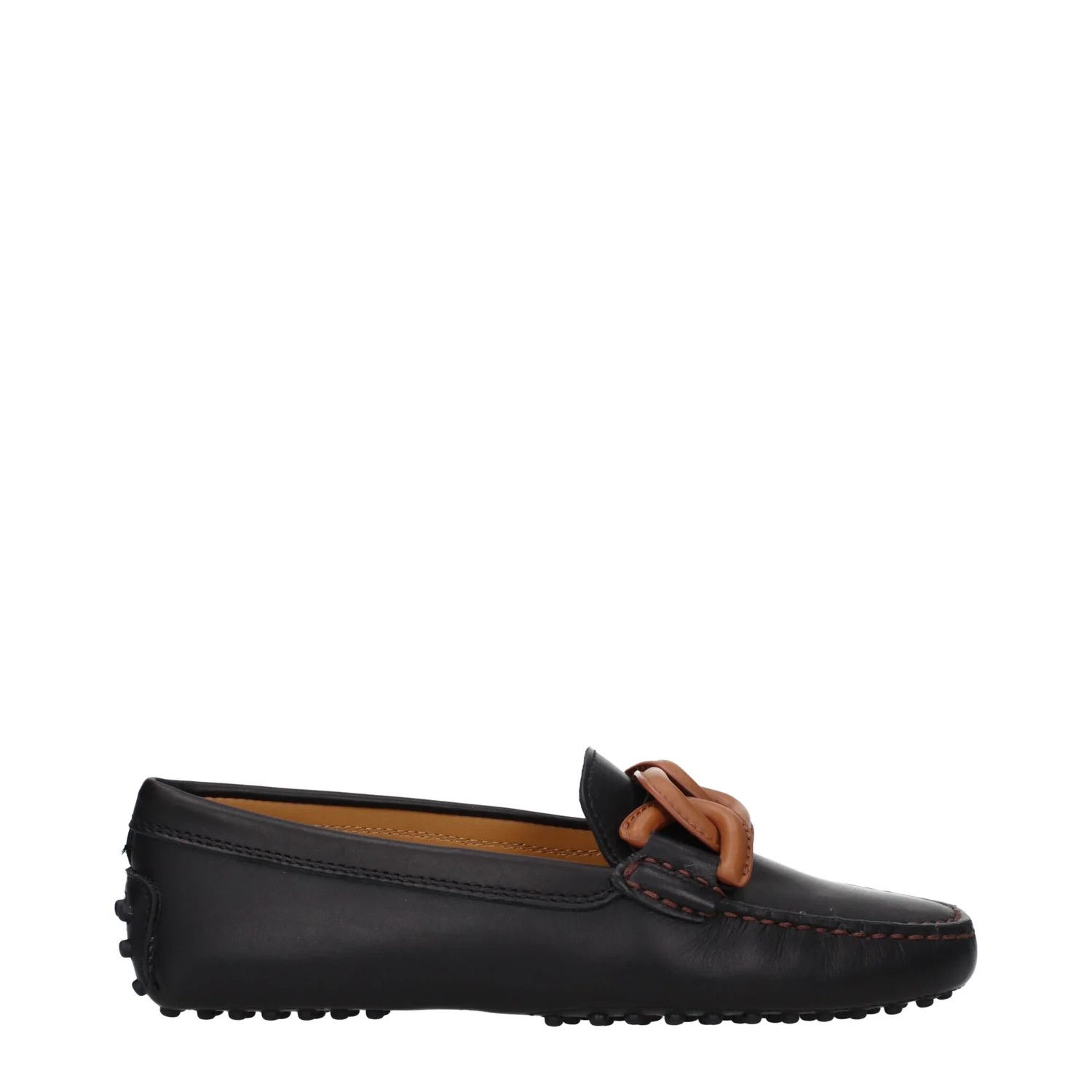 Tod's ob1o1e1224 Leather Loafers in Black Brown Size US 6.5 / IT 36.5 - 1 Thumbnail