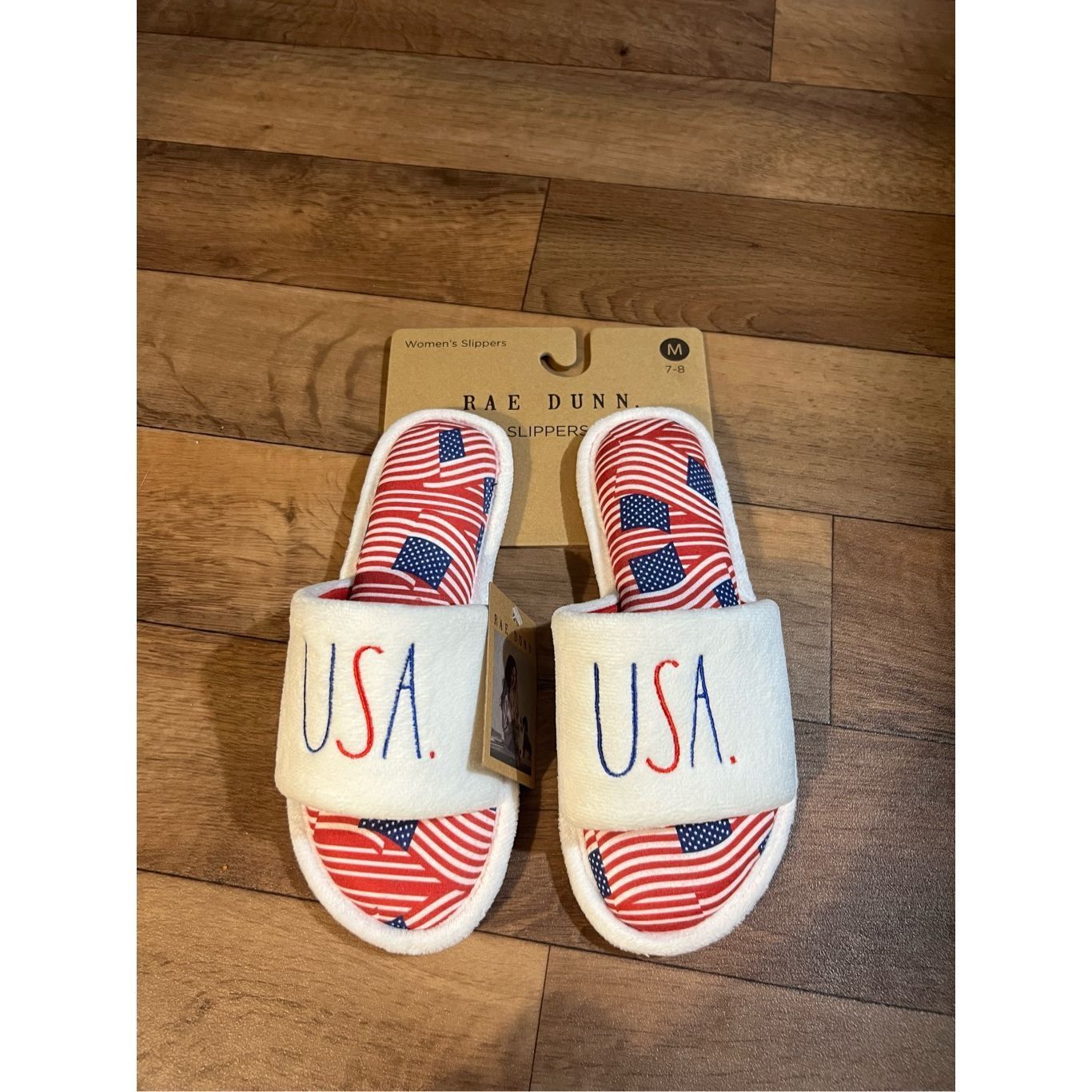 Other Rae Dunn USA Woman’s Slippers Size Medium 7-8 NEW MSRP $38 Size US 7 / IT 37 - 1 Thumbnail