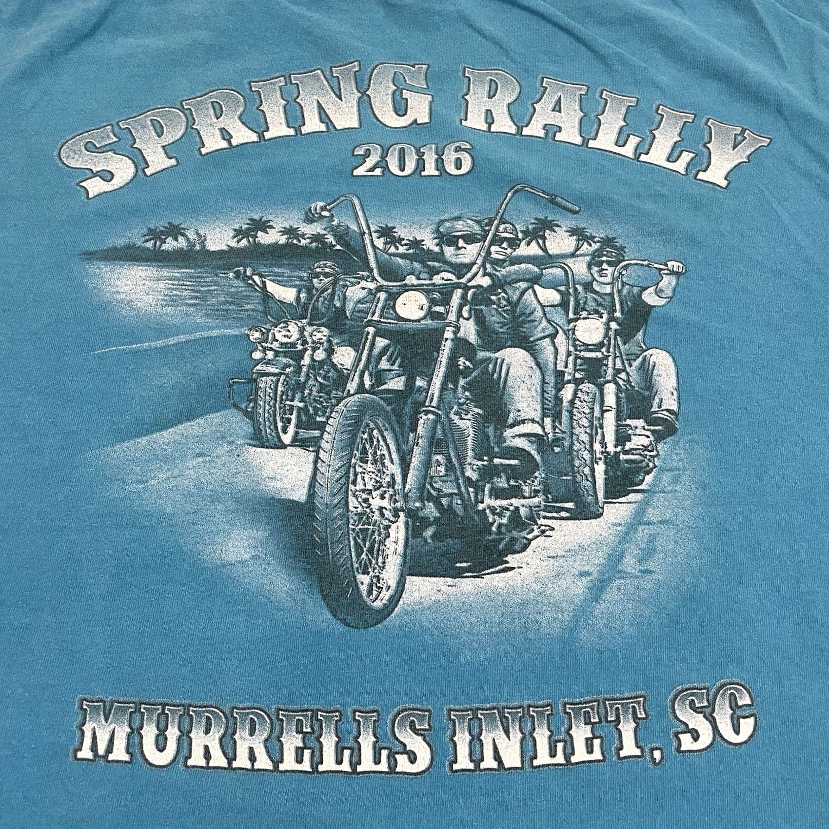 Gildan Gildan South Carolina Spring Rally Shirt Mens Adult Large Blue T-Shirt USA Biker Shirt Size US L / EU 52-54 / 3 - 4 Thumbnail