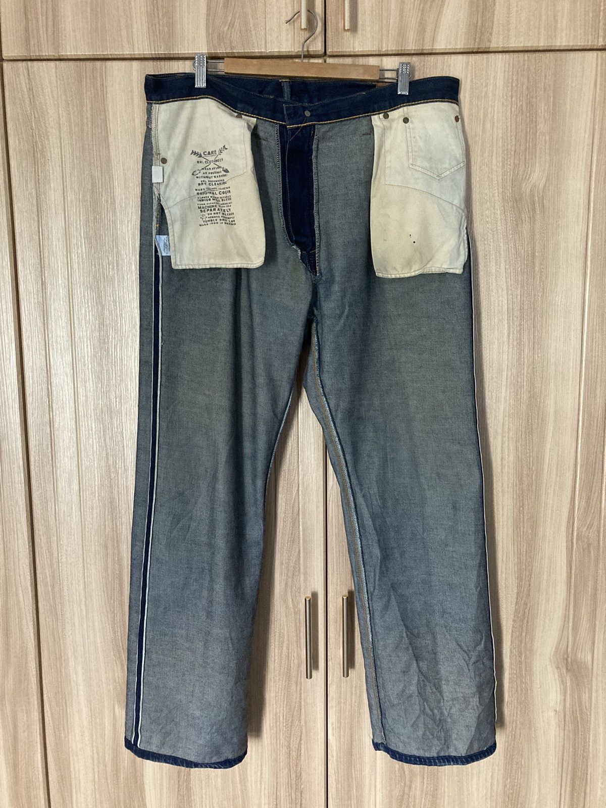 Ralph Lauren RRL Double RL Straight Indigo Denim Jeans Size US 38 / EU 54 - 13 Thumbnail