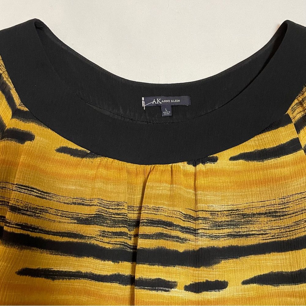 Anne Klein New Anne Klein Silk 3/4 Puff Sleeve Blouse Size L Size L / US 10 / IT 46 - 9 Thumbnail