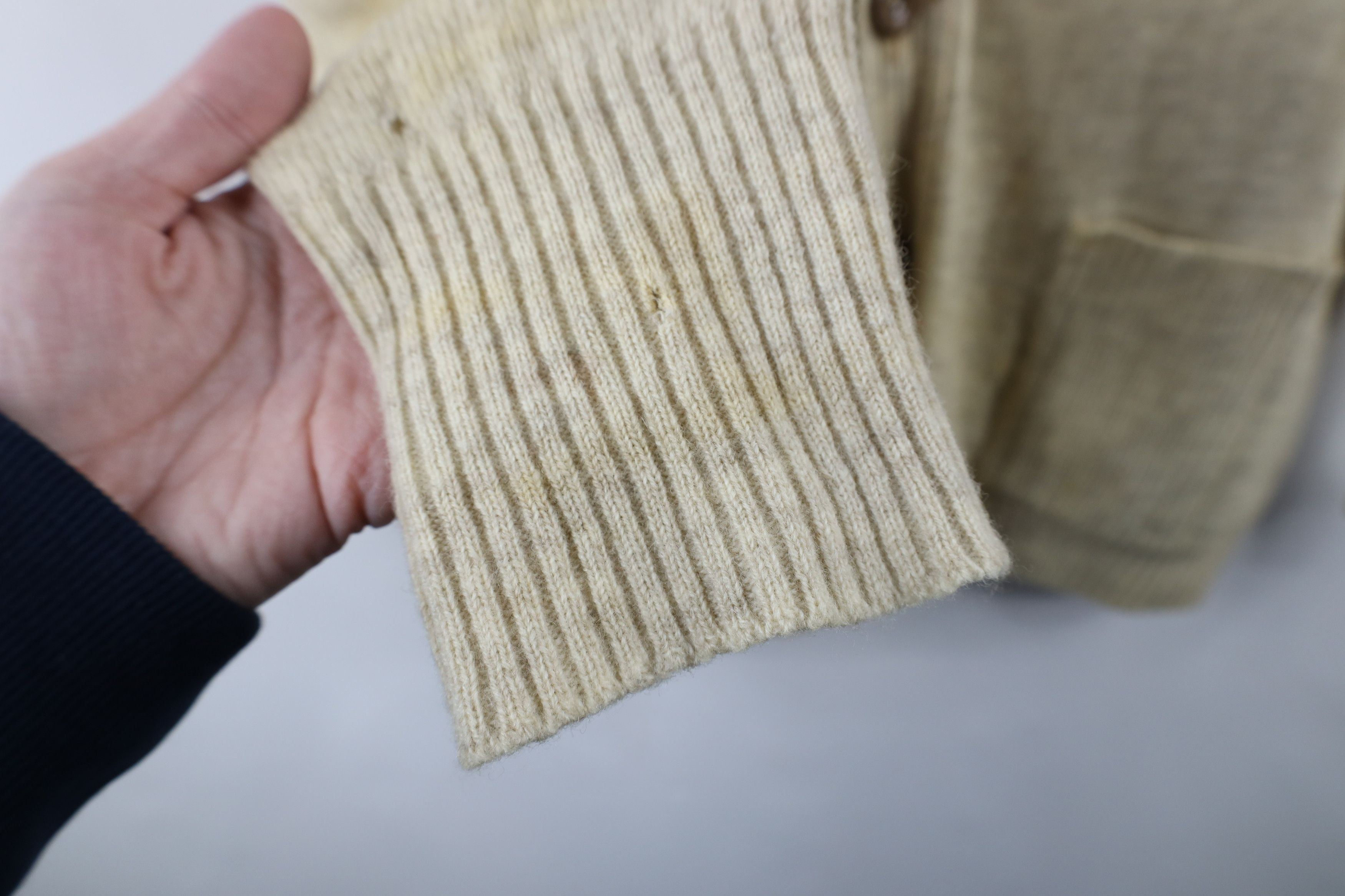 Vintage Vintage 50s Streetwear Blank Wool Knit Cardigan Sweater Size US M / EU 48-50 / 2 - 9 Thumbnail