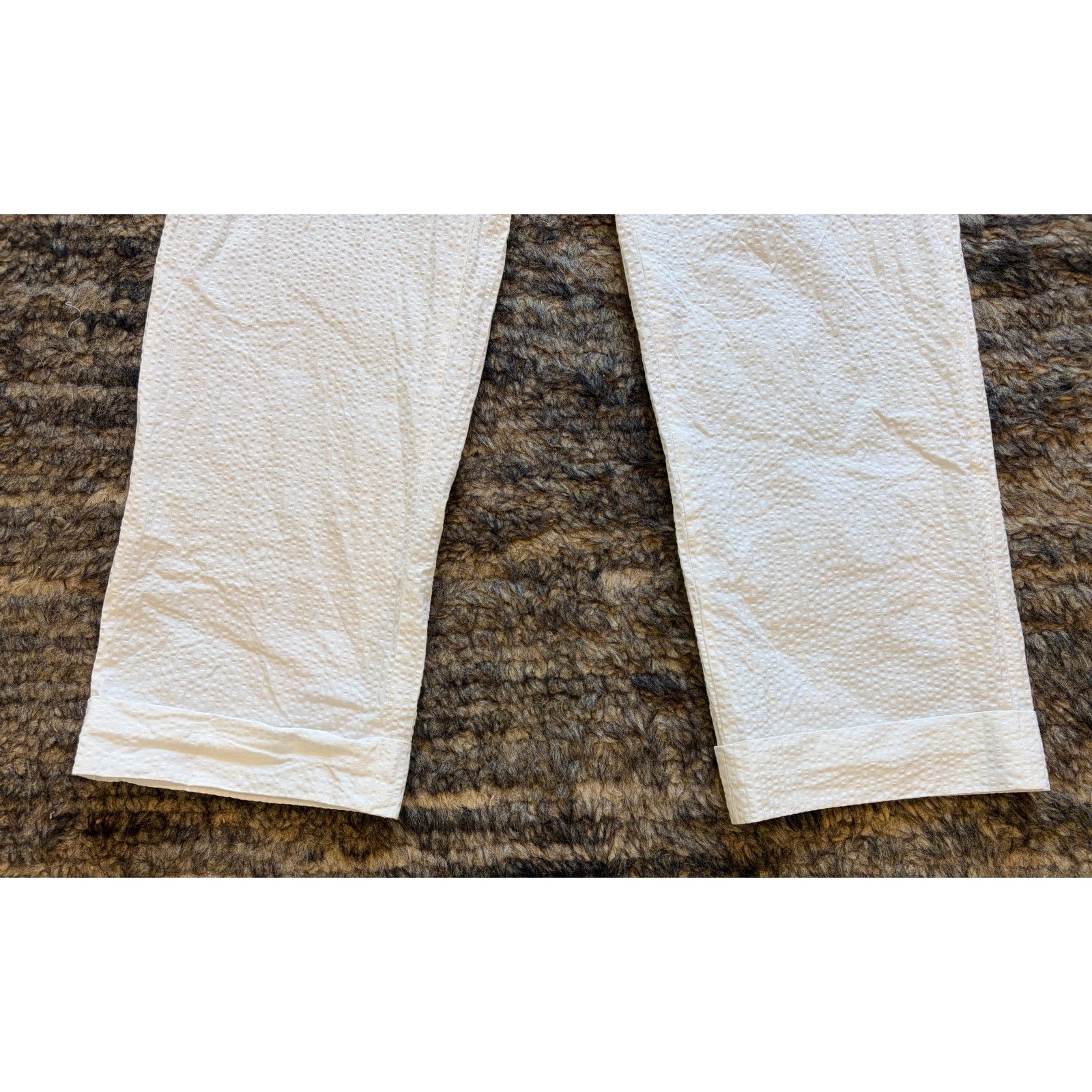 Aime Leon Dore Men’s Aime Leon Dore White Pant Pleated Cuffed size 34 x 32 Size US 34 / EU 50 - 2 Thumbnail