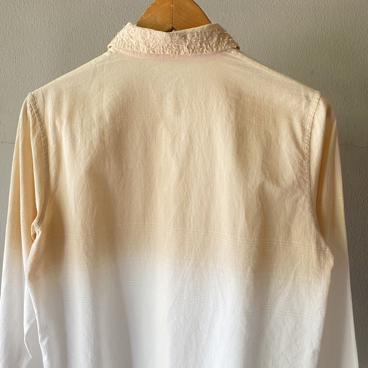 Issey Miyake ISSEY MIYAKE Beige to White Ombre Shirt Size XS / US 0-2 / IT 36-38 - 6 Thumbnail