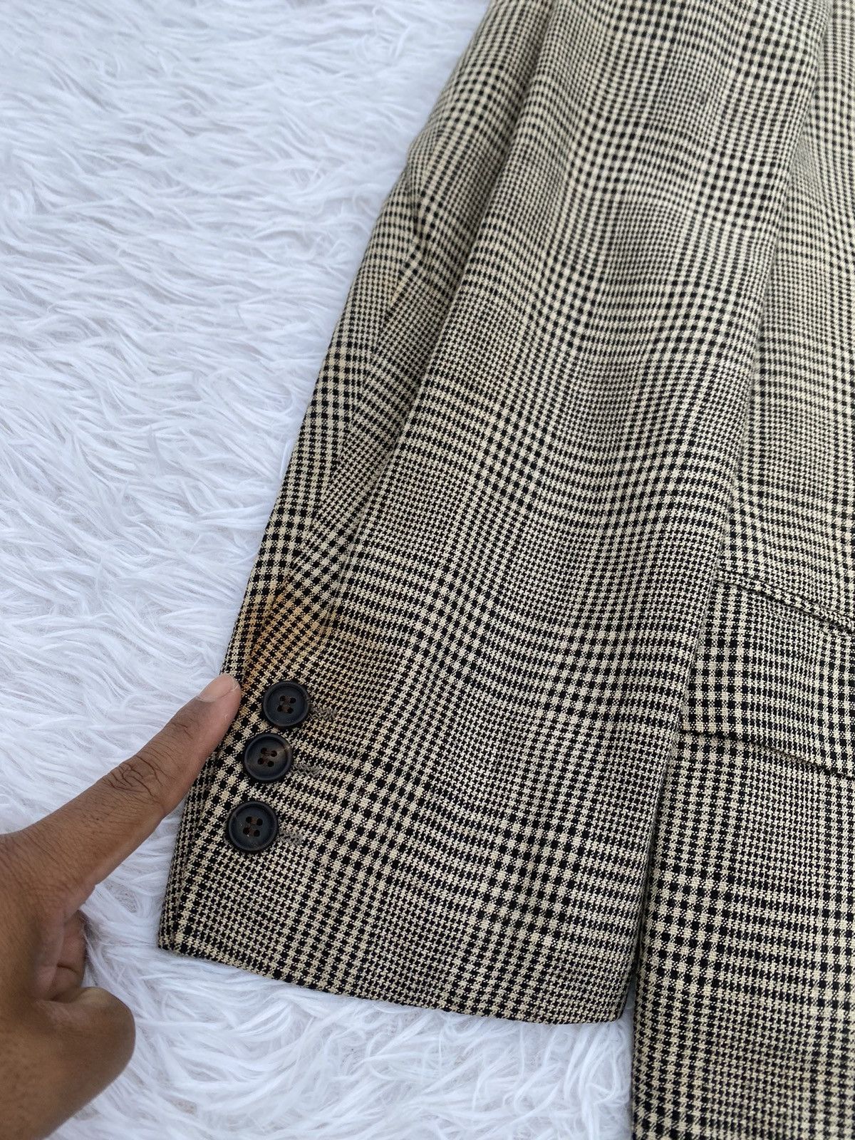 Issey Miyake Rare Vintage Issey Miyake Checkered Brown Blazer Size 38R - 11 Thumbnail