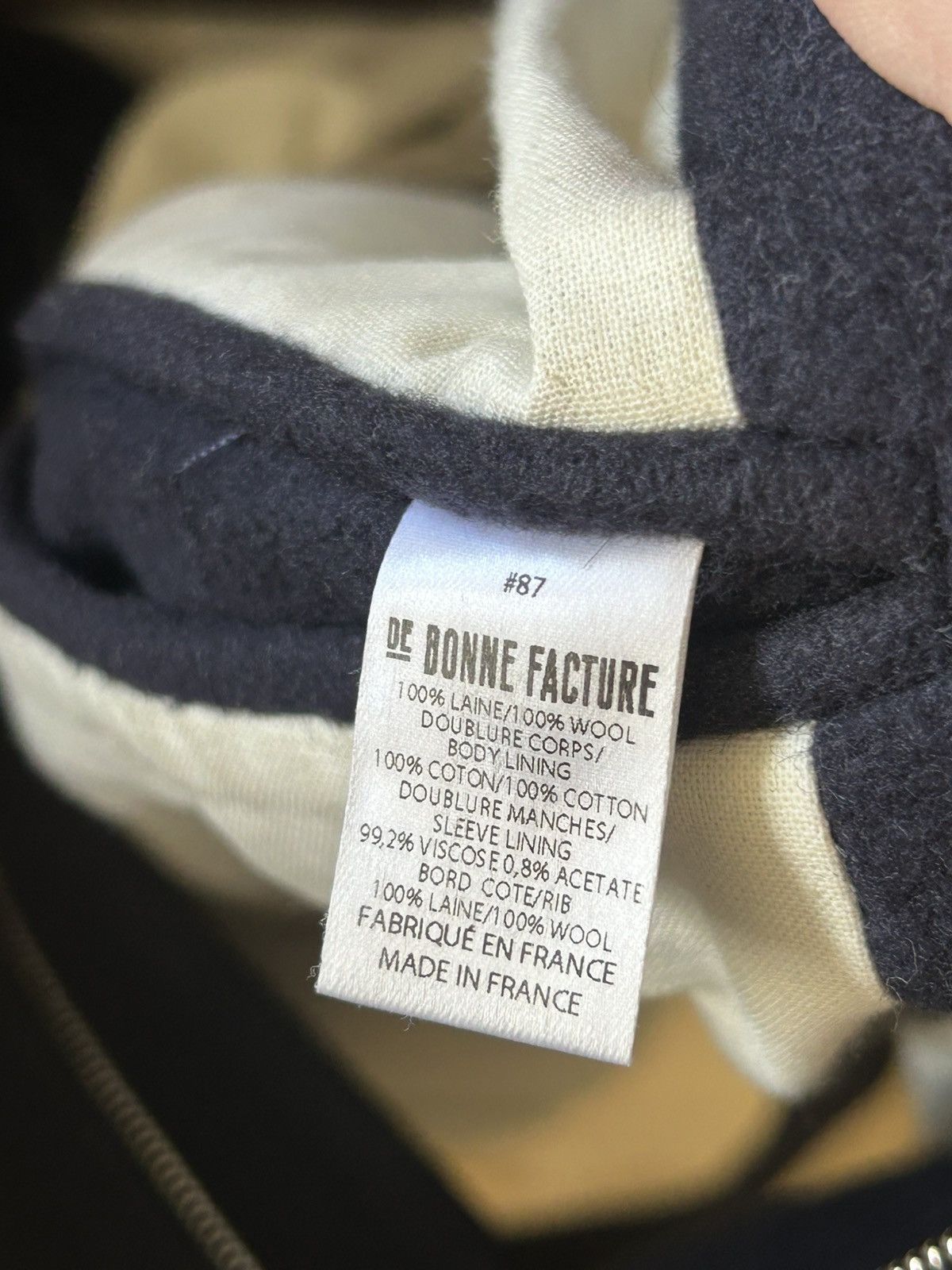 De Bonne Facture De Bonne Facture Navy Wool Bomber Size US M / EU 48-50 / 2 - 4 Thumbnail