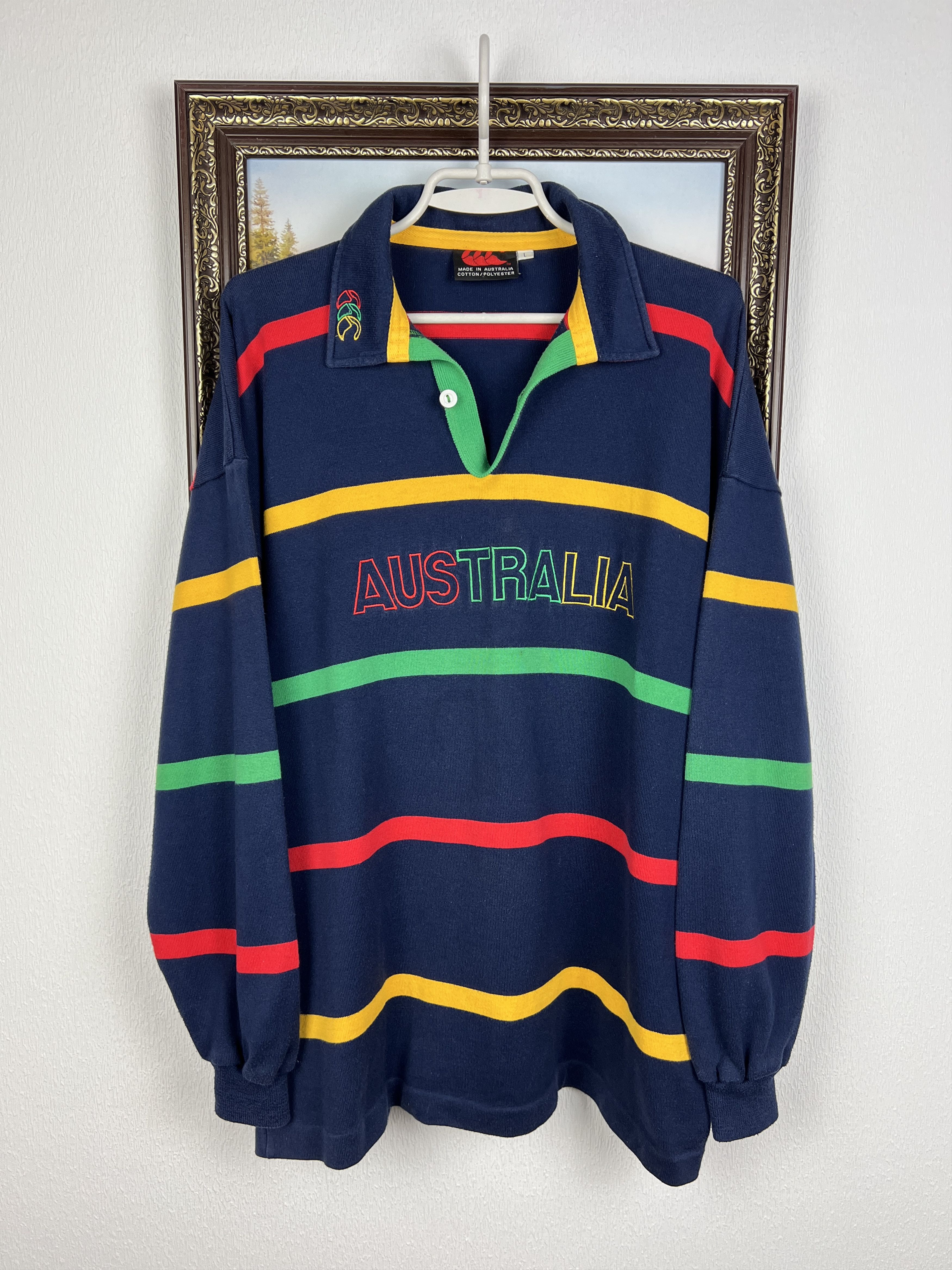 Vintage Australia Wallabies Rugby Long Sleeve Jersey Trikot Size US L / EU 52-54 / 3 - 1 Thumbnail