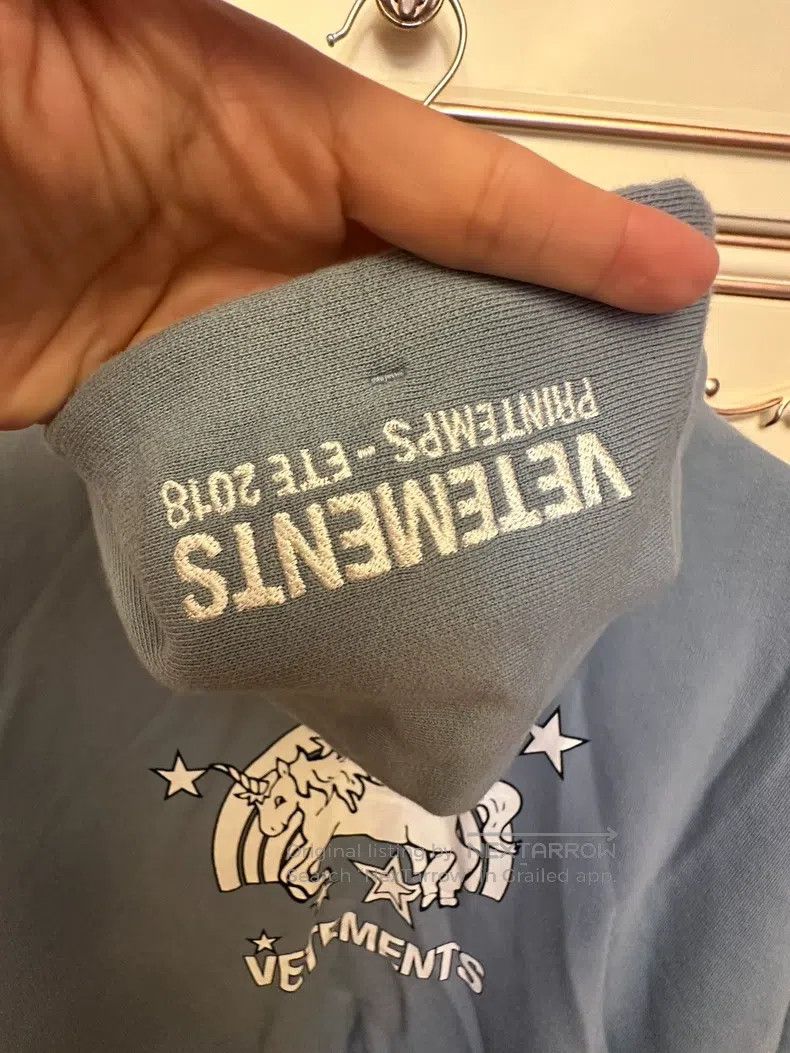 Vetements Vetements Haze Blue Unicorn Hoodie Size US XS / EU 42 / 0 - 3 Thumbnail