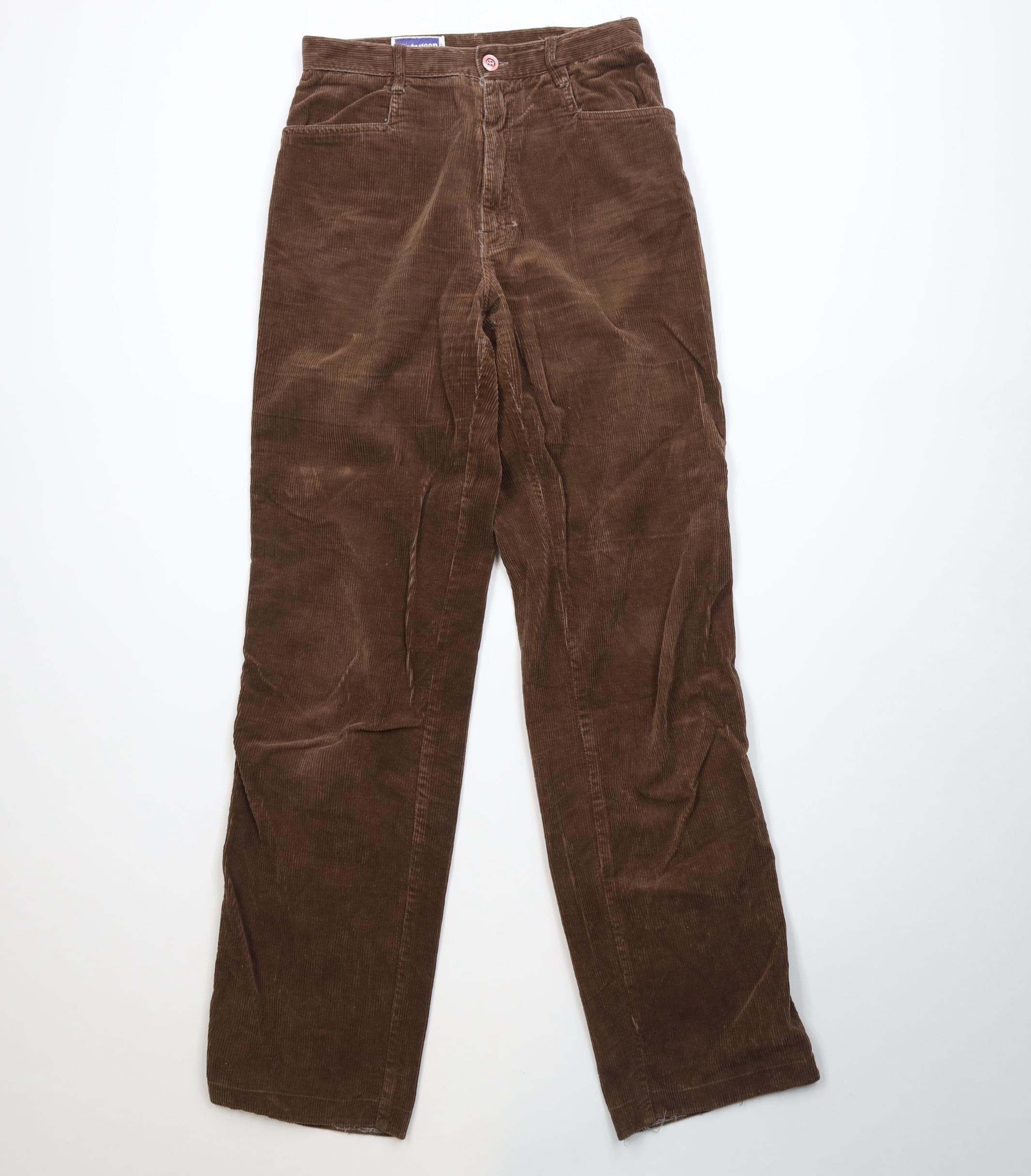 Vintage Vintage 70s Streetwear Straight Leg Corduroy Pants Brown Size 34" / US 12 / IT 48 - 1 Thumbnail