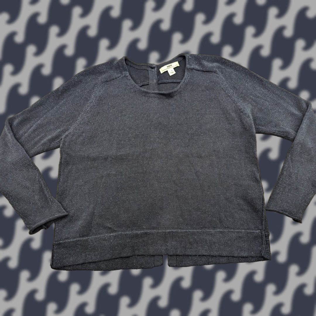 Hope Hope Womens Sweater Shirt Pullover Black Linen Cotton 36 Size Regular Knits Casual Pullover Womens Mens Girls? Size XS / US 0-2 / IT 36-38 - 1 Thumbnail