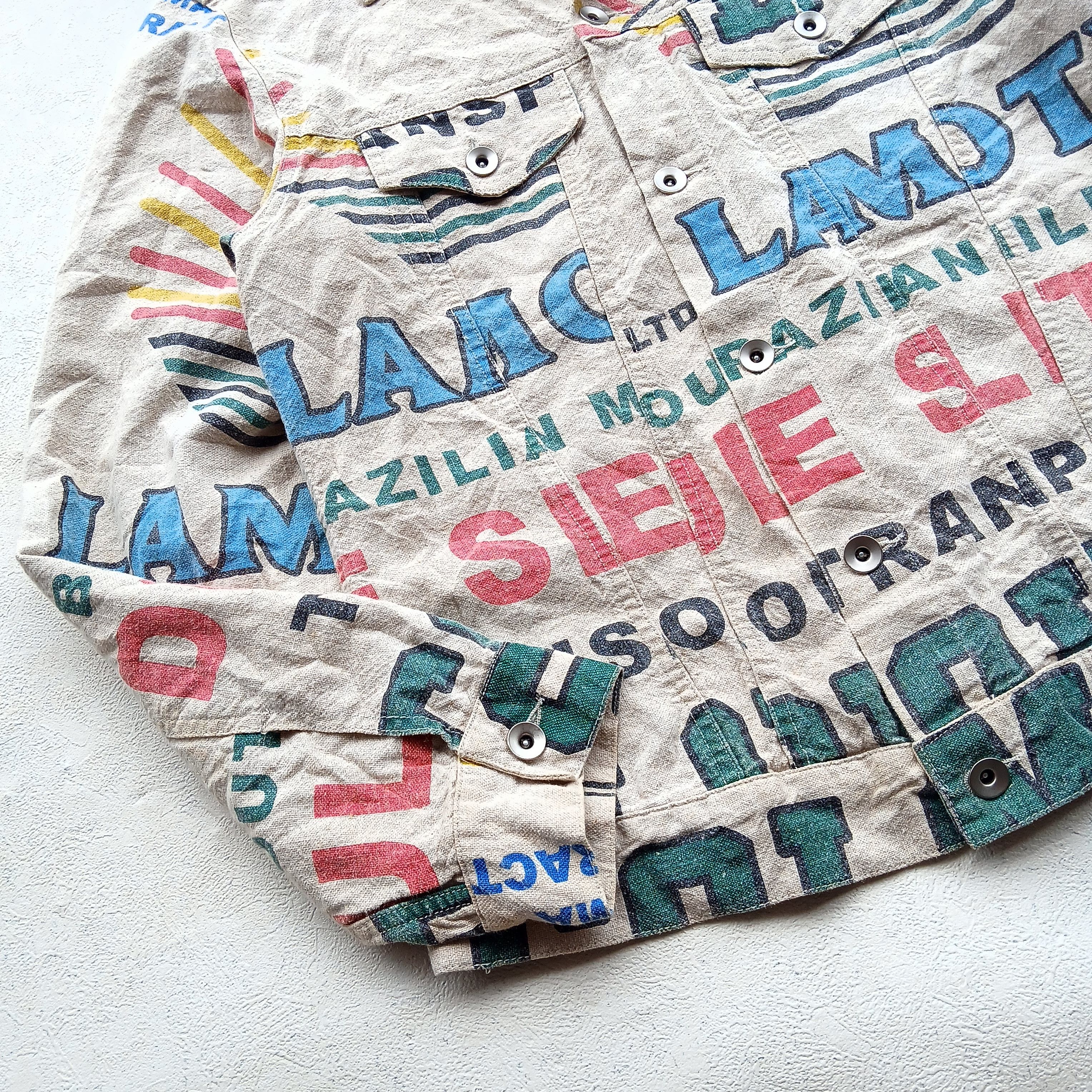 Japanese Brand × go slow caravan GO SLOW CARAVAN OVERPRINT ART JESUS DENIM JACKET Size L / US 10 / IT 46 - 4 Thumbnail