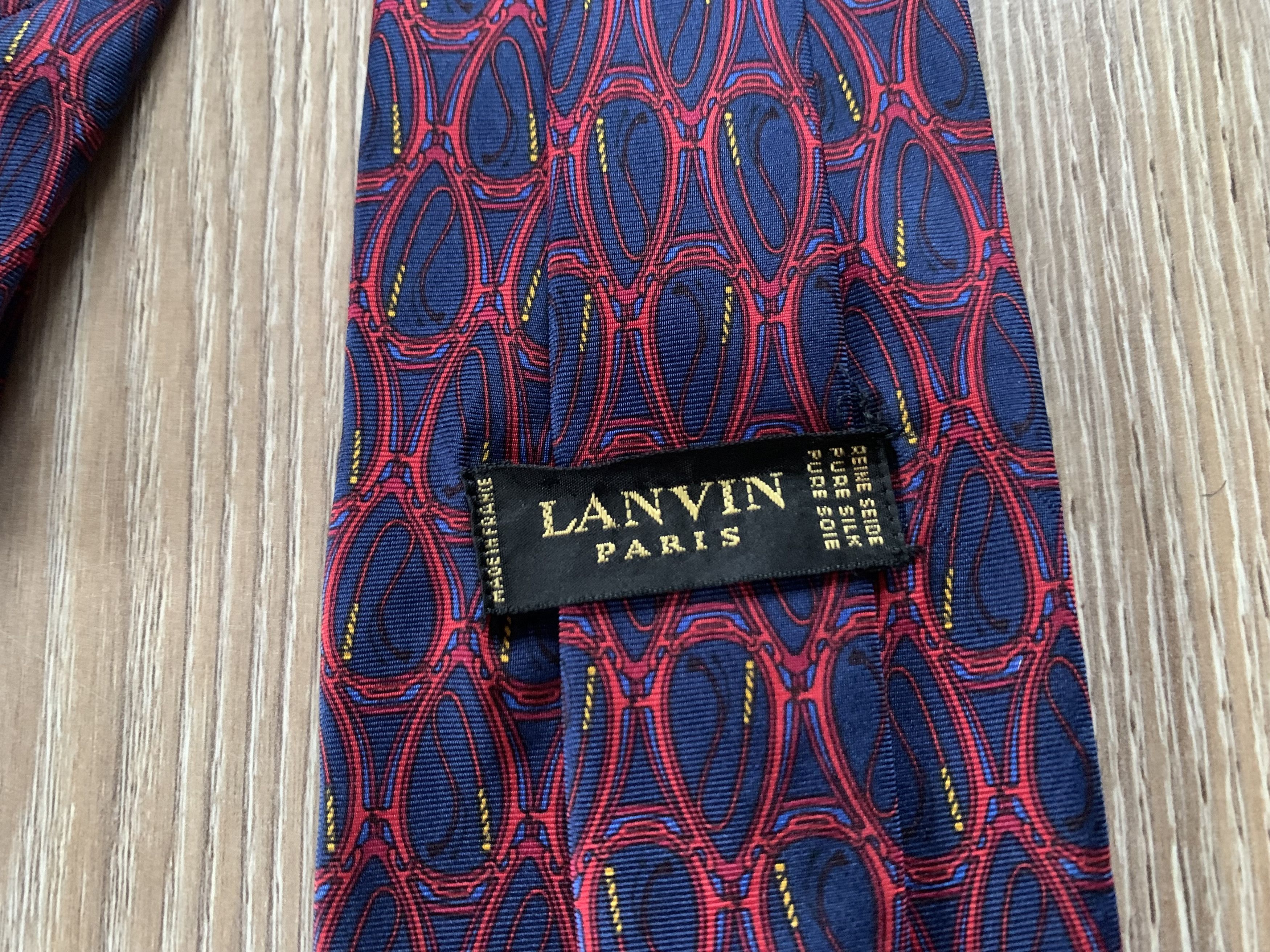 Lanvin Lanvin Vintage Patterned Silk Tie Size ONE SIZE - 5 Thumbnail