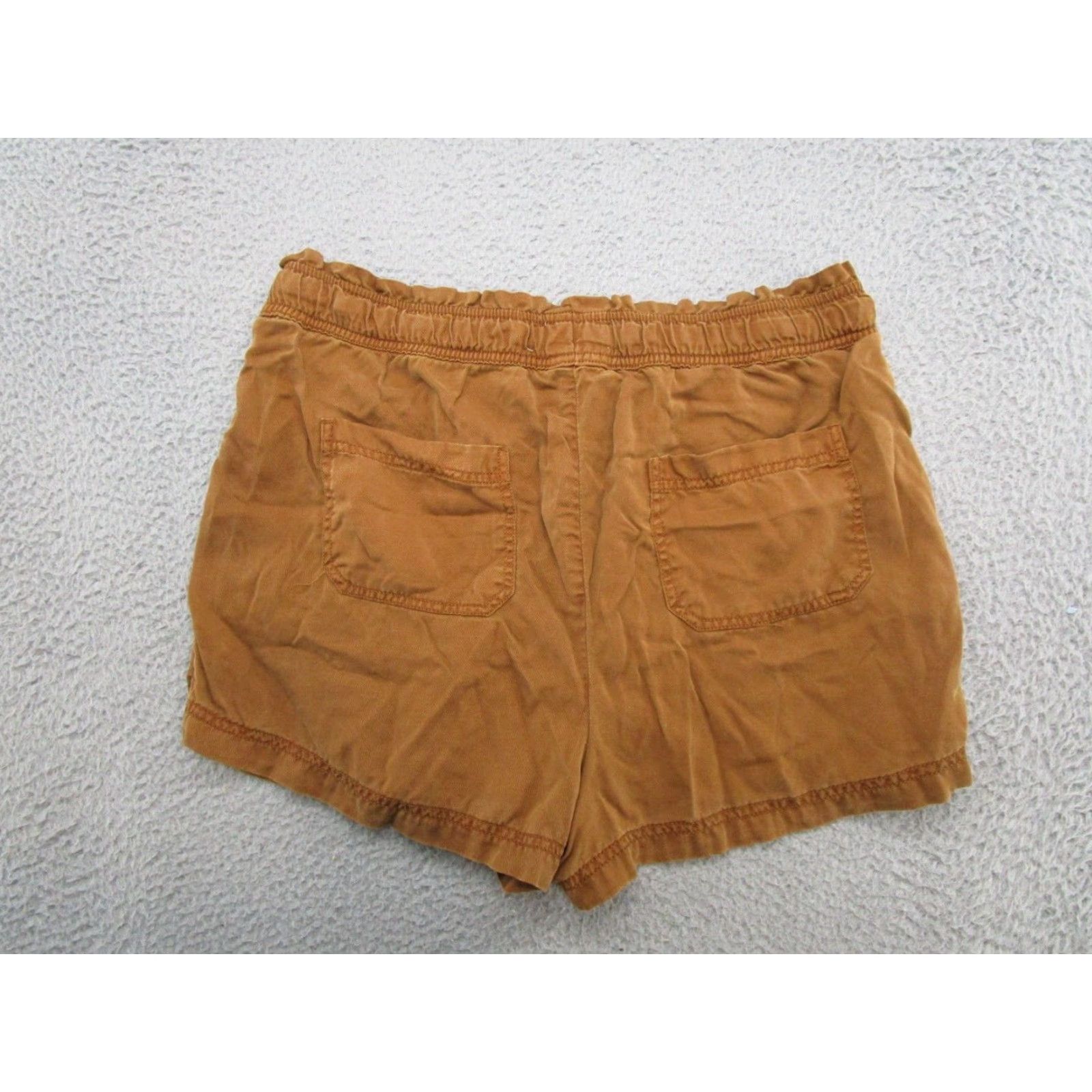 Vintage C&C California Women's Shorts Pull On Lyocell Drawstring Utility Beige Size L Size 36" / US 14 / IT 50 - 6 Thumbnail