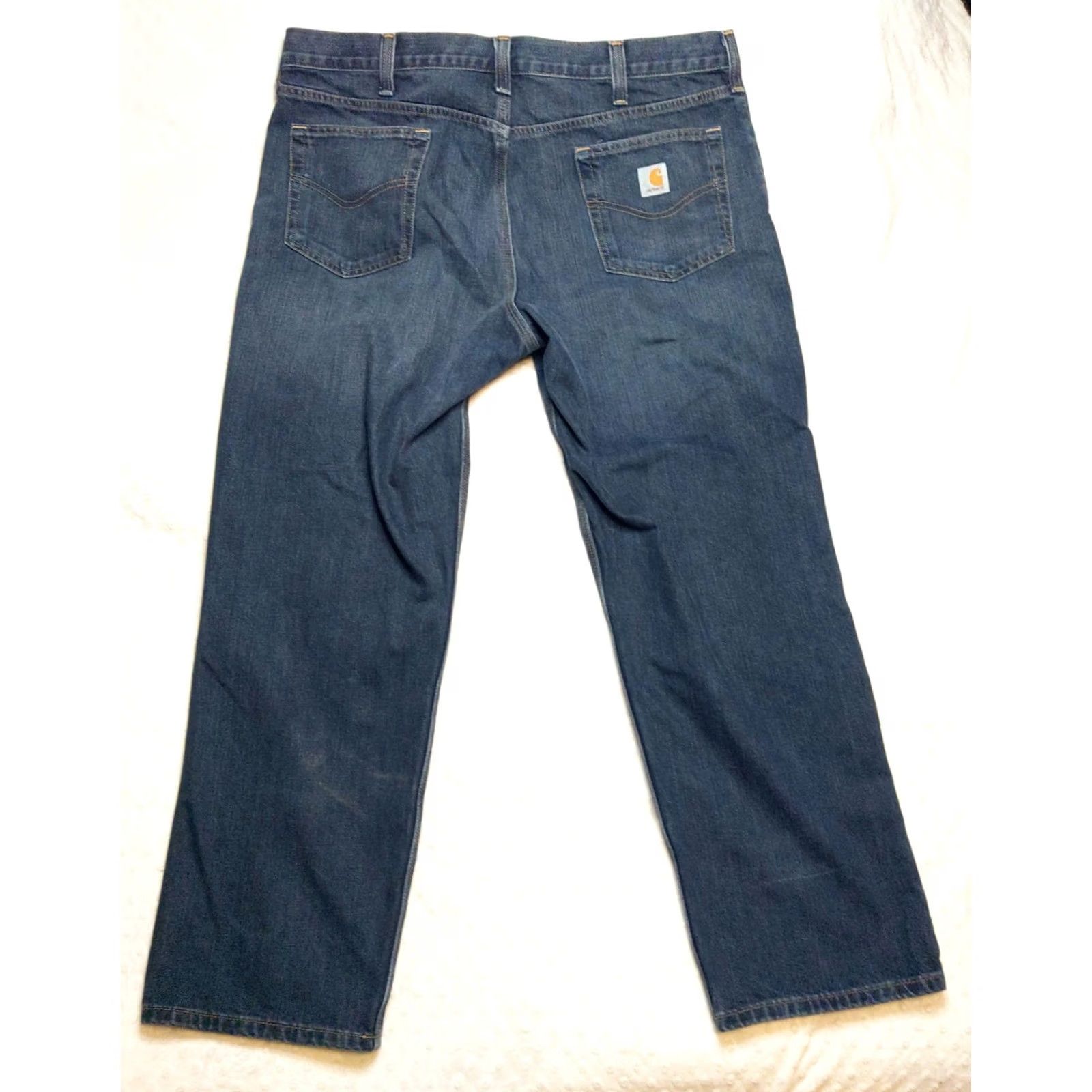 Carhartt VINTAGE Carhartt Jeans Men’s Jeans Relaxed Fit 40x30 Denim Blue 5-Pocket Logo USA 90s Mens Jeans Size US 40 / EU 56 - 6 Thumbnail