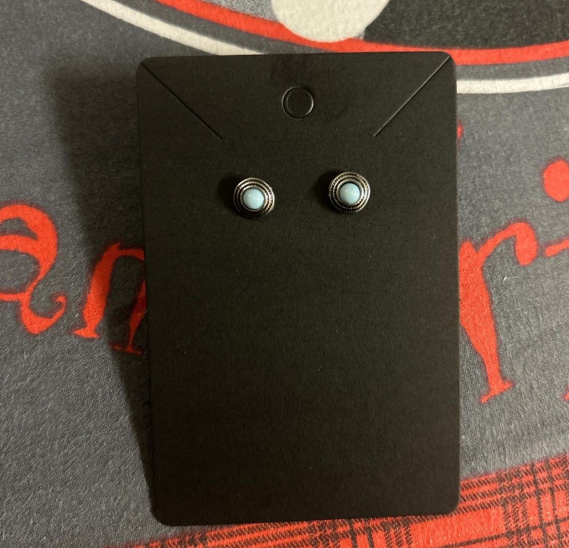 Vintage Silver/blue stud earrings Size ONE SIZE - 1 Preview